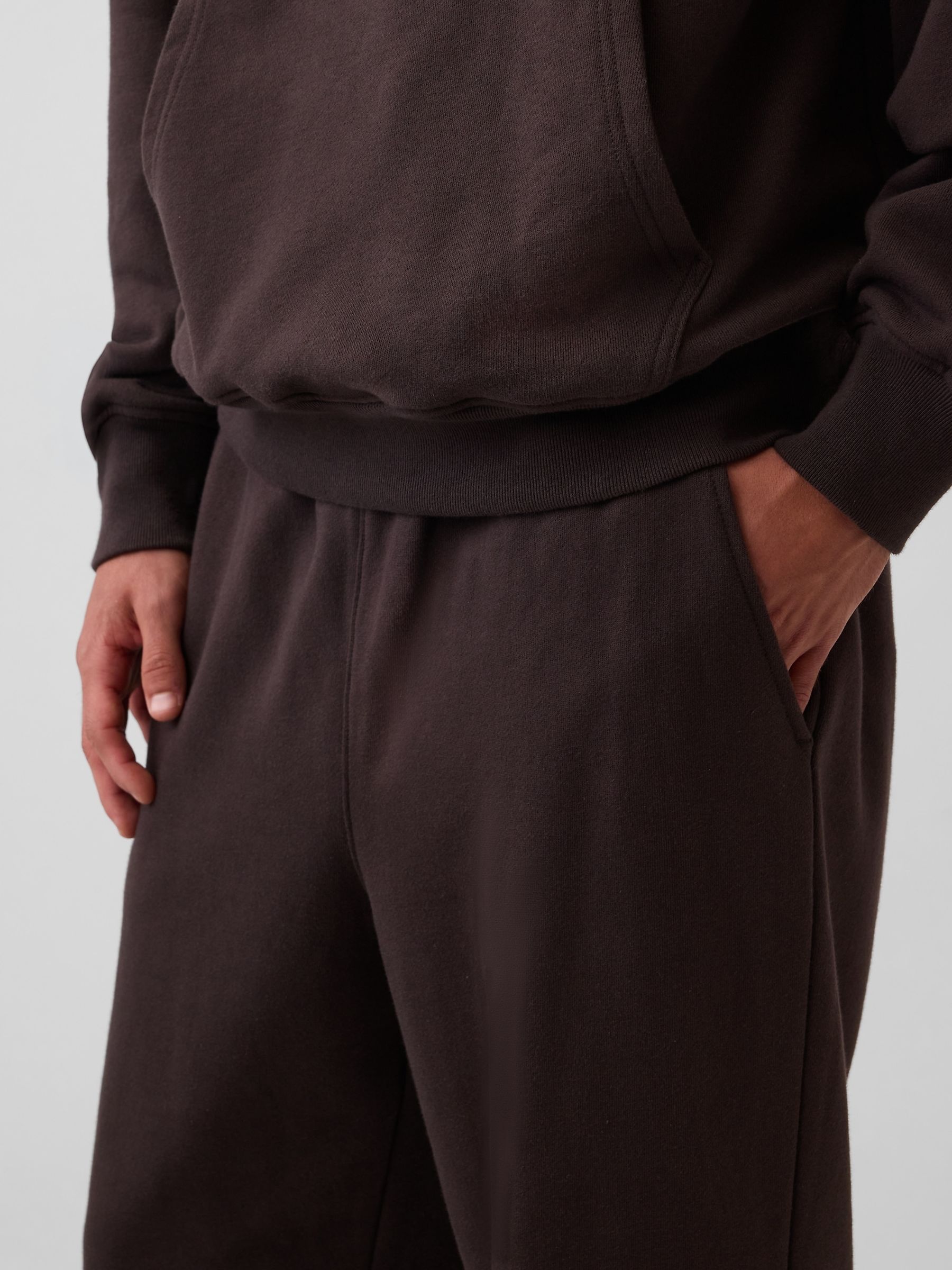 Dark Brown Heavyweight Relaxed Joggers - Image 4 of 4