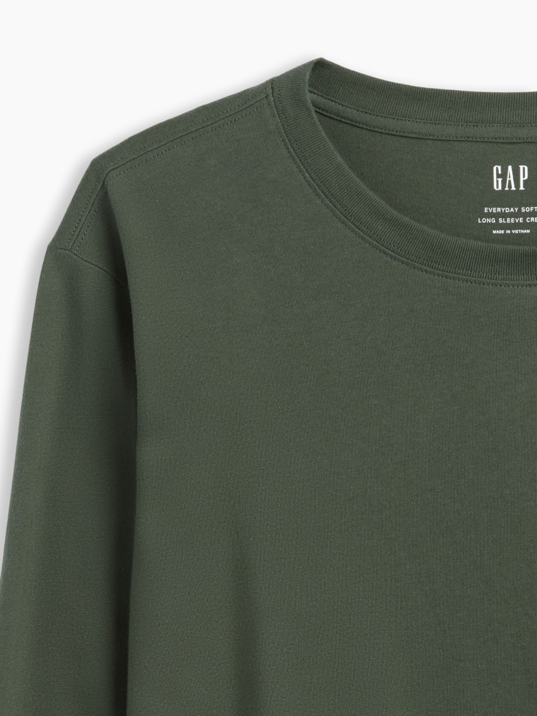 Dark Green Everyday Soft Relaxed Stripe Long Sleeve T-Shirt - Image 4 of 4