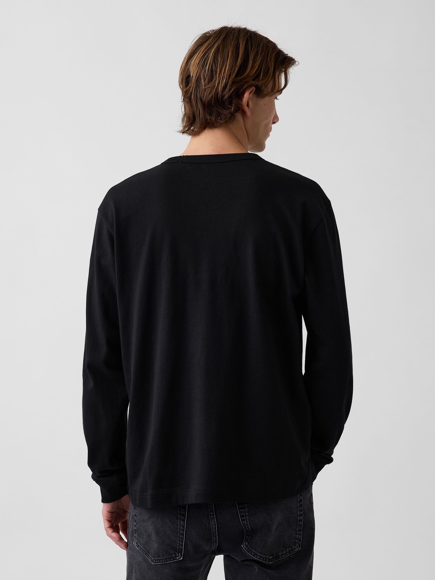 Black Heavyweight Relaxed Long Sleeve T-Shirt - Image 2 of 4