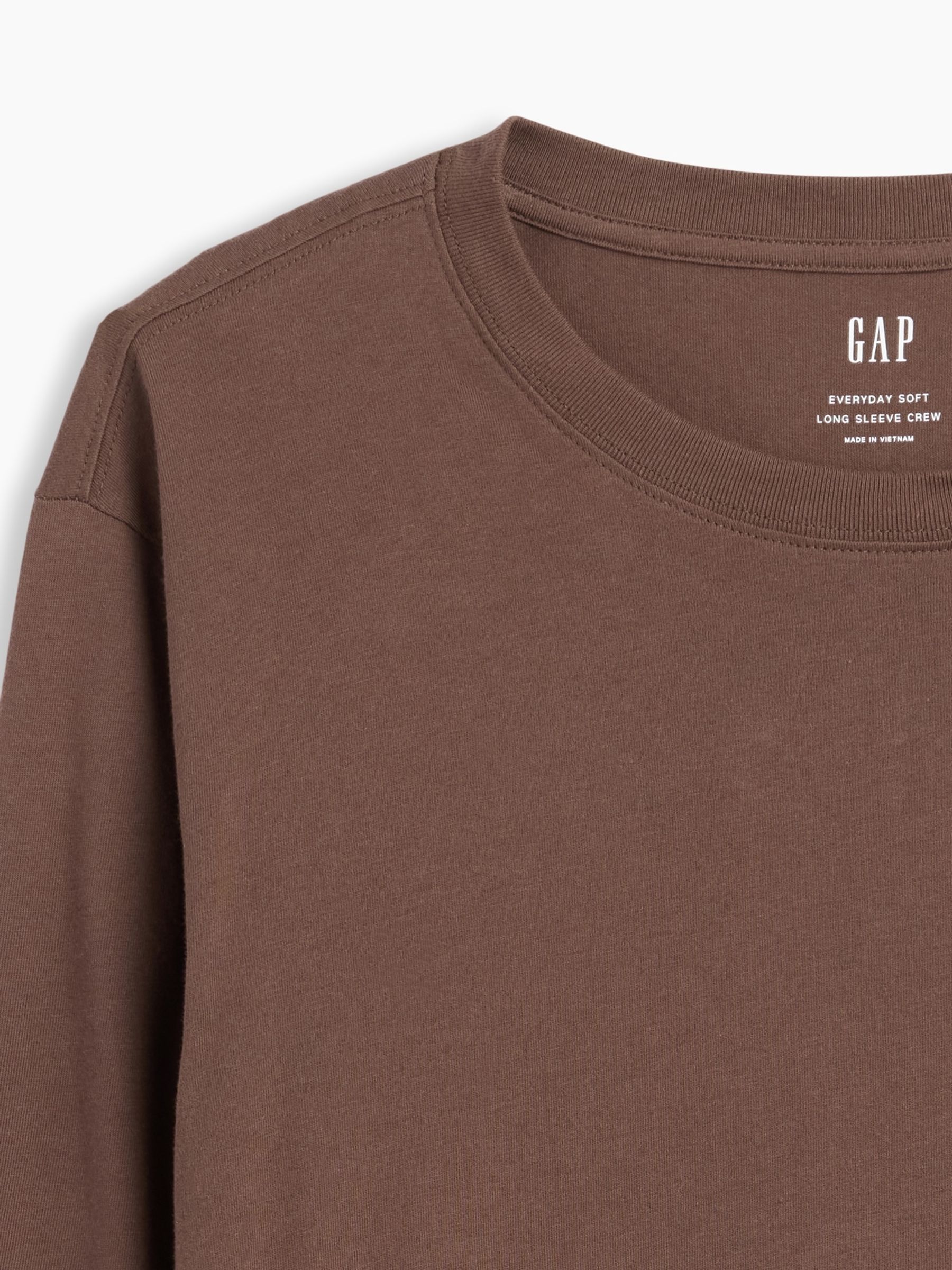 Brown Everyday Soft Relaxed Stripe Long Sleeve T-Shirt - Image 5 of 5 Brown Everyday Soft Relaxed Stripe Long Sleeve T-Shirt - Image 5 of 5