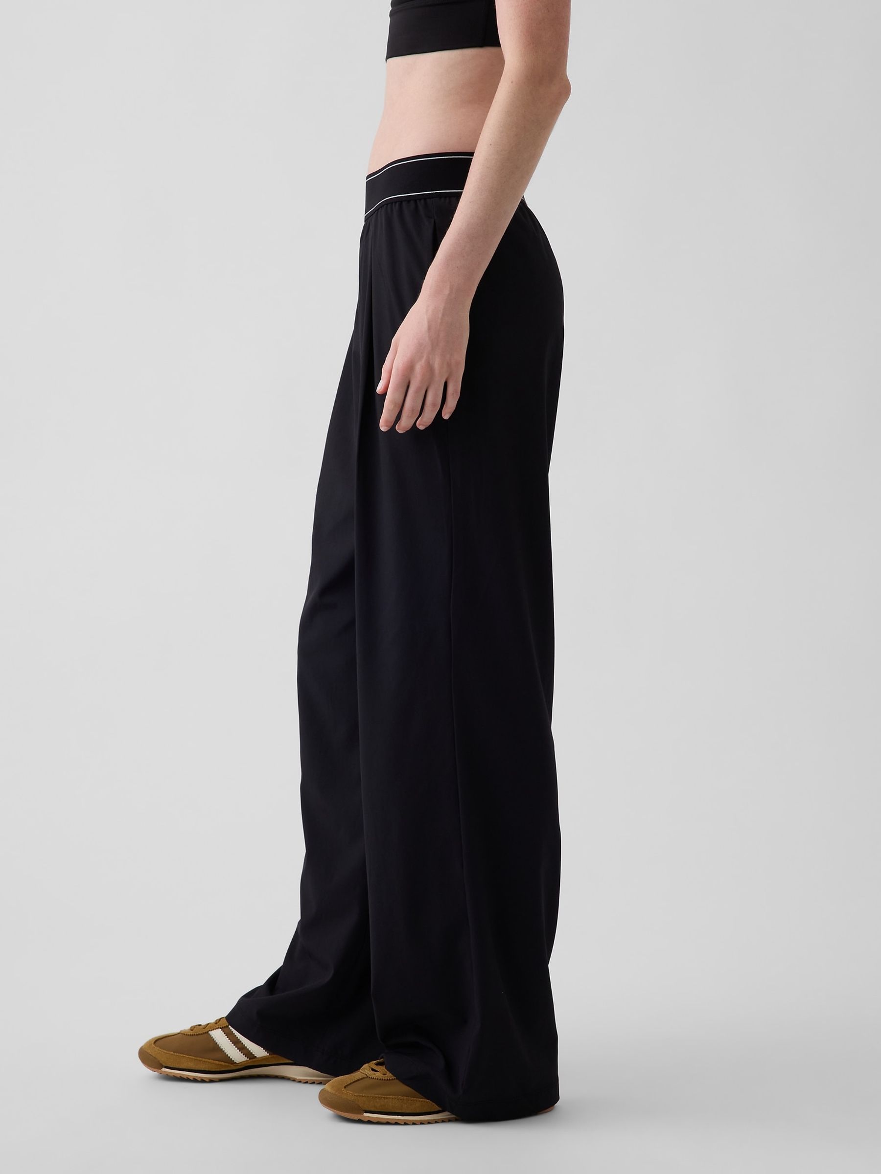 Black Fit Pleated Easy Logo Trousers - Image 3 of 6