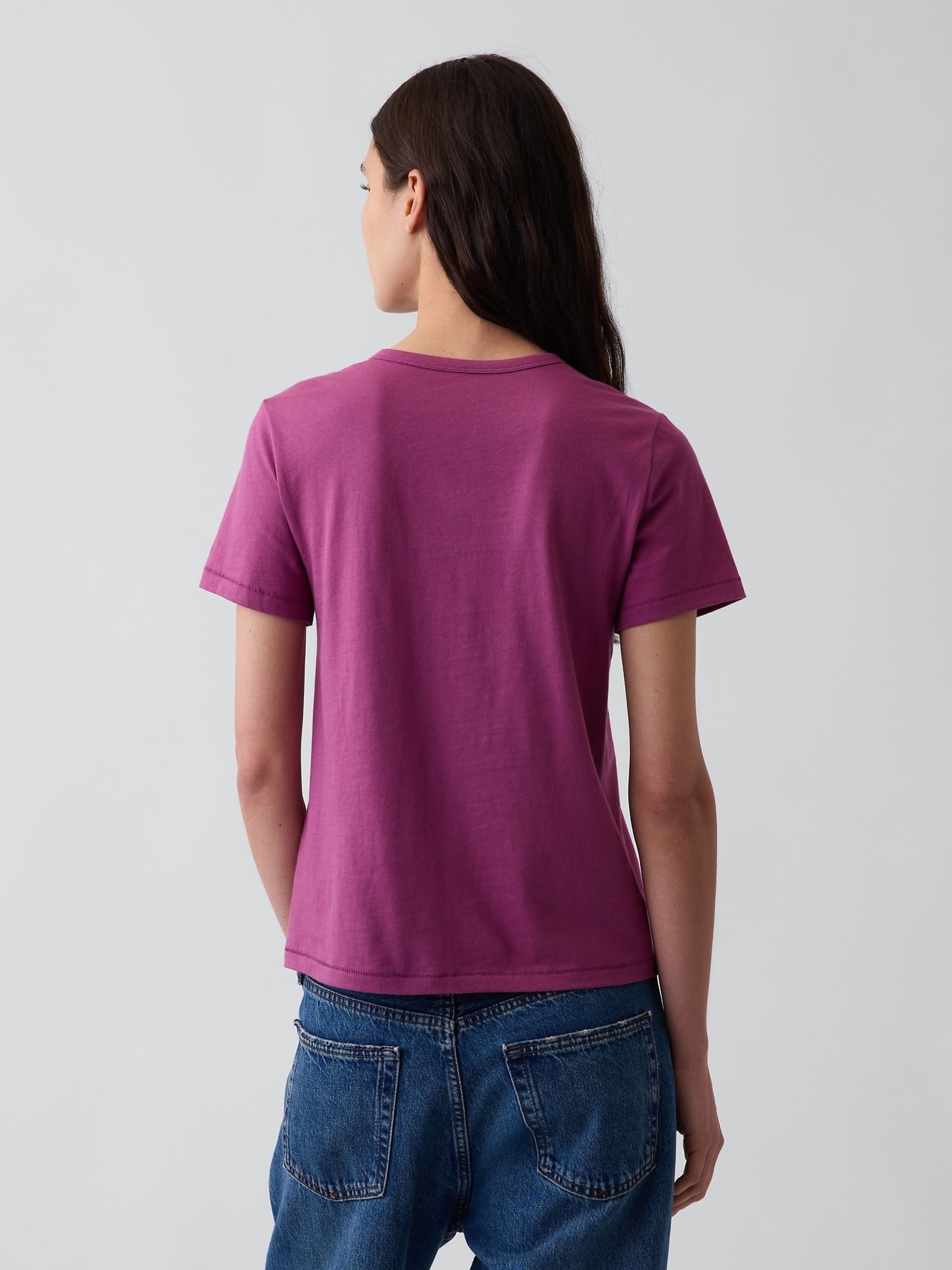 Magenta Pink Vintage Soft Short Sleeve T-Shirt - Image 2 of 4