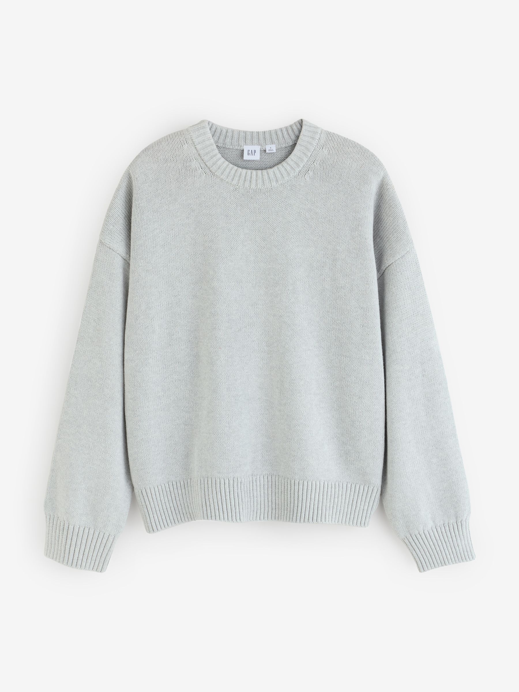 Grey Relaxed Crew Neck Jumper - Image 1 of 4 Grey Relaxed Crew Neck Jumper - Image 1 of 4