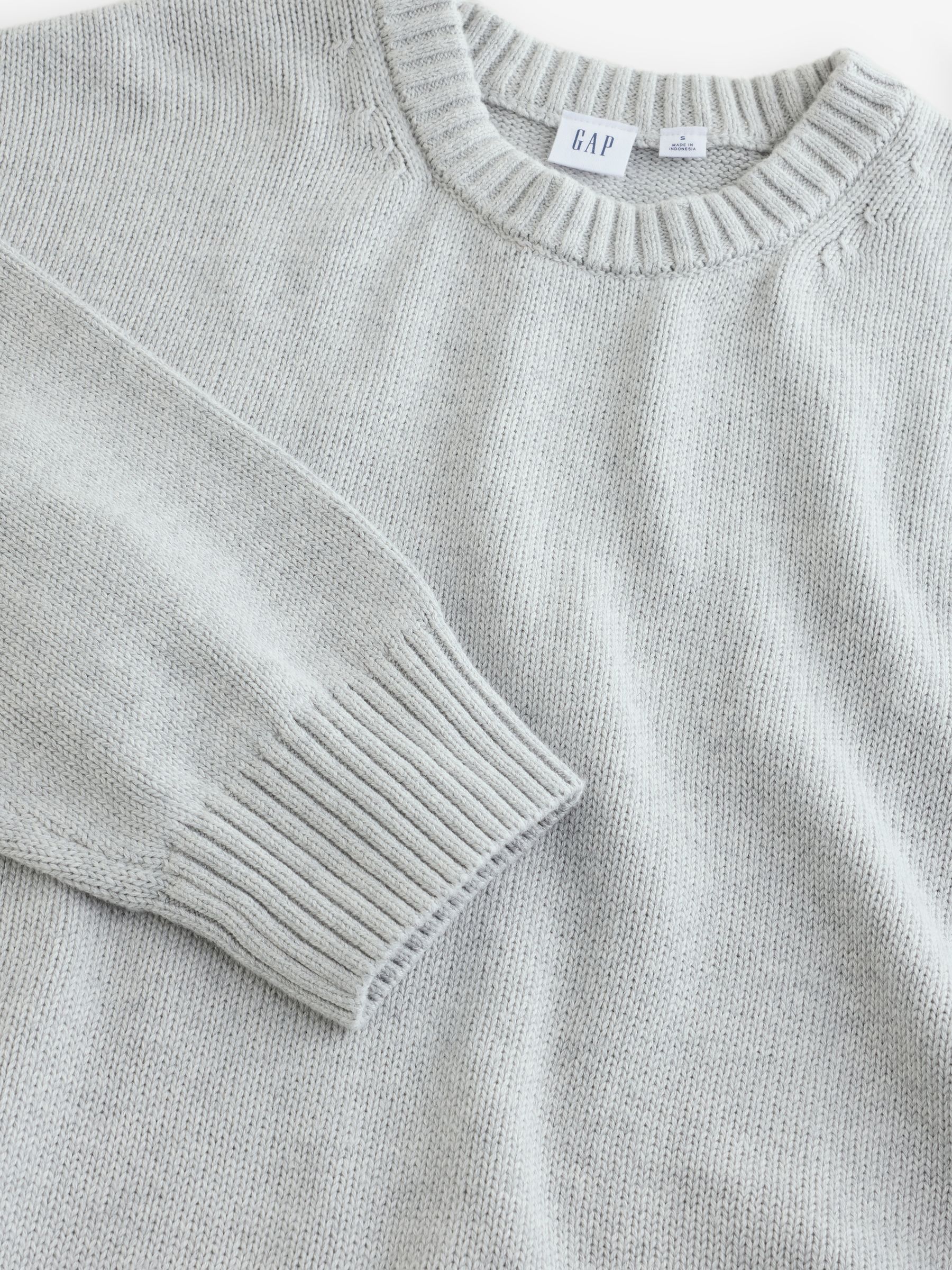 Grey Relaxed Crew Neck Jumper - Image 3 of 4