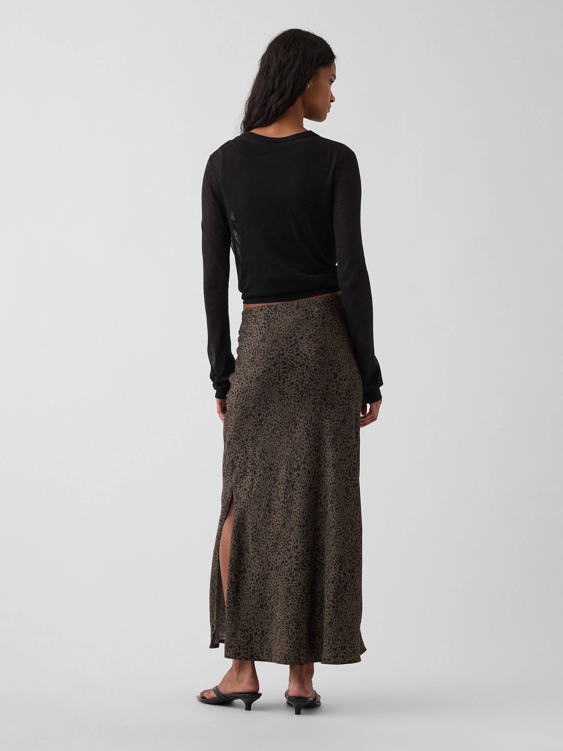 Leopard Maxi Slip Skirt - Image 2 of 4