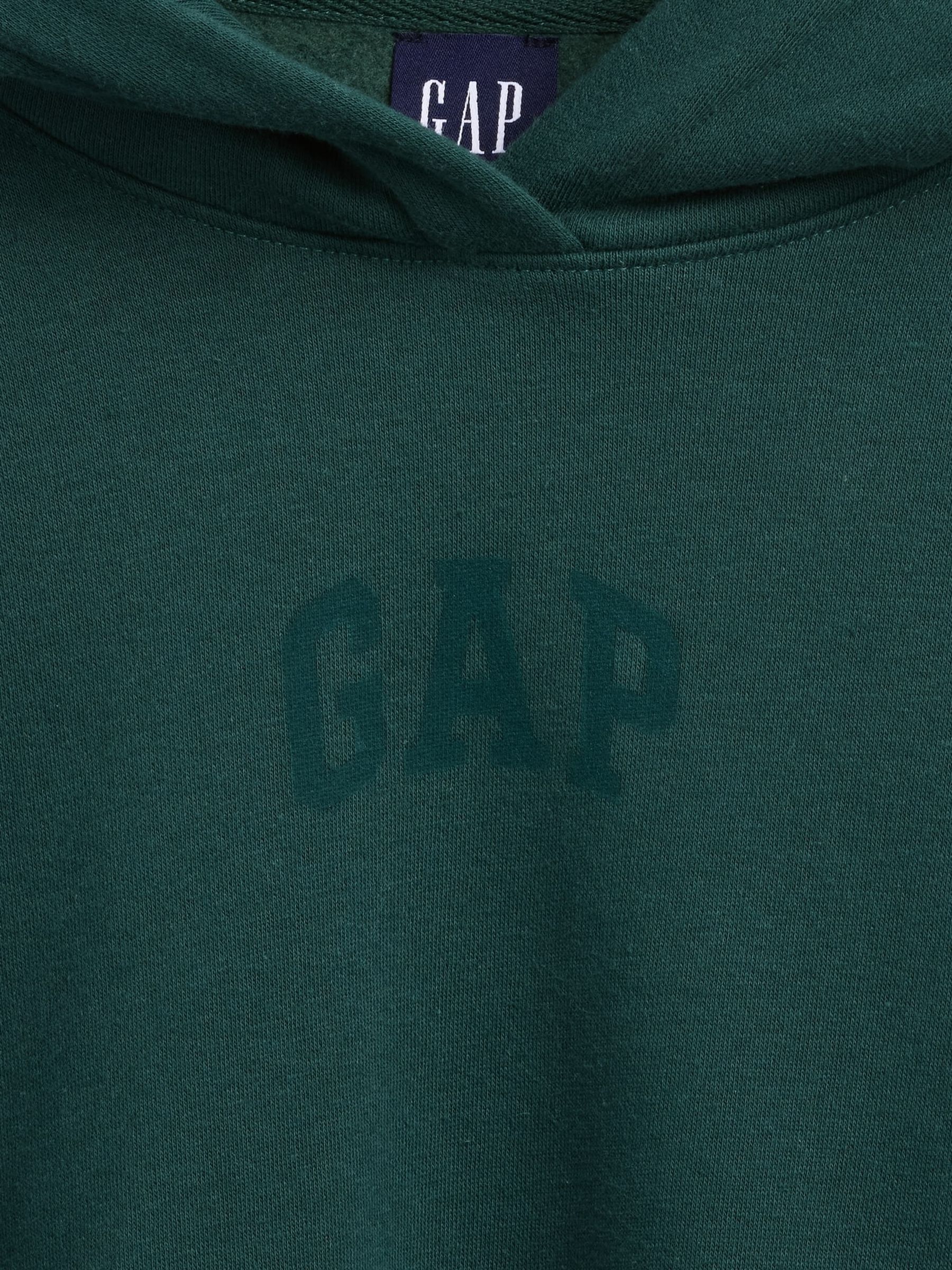 Green Vintage Soft Crop Logo Hoodie - Image 4 of 4 Green Vintage Soft Crop Logo Hoodie - Image 4 of 4