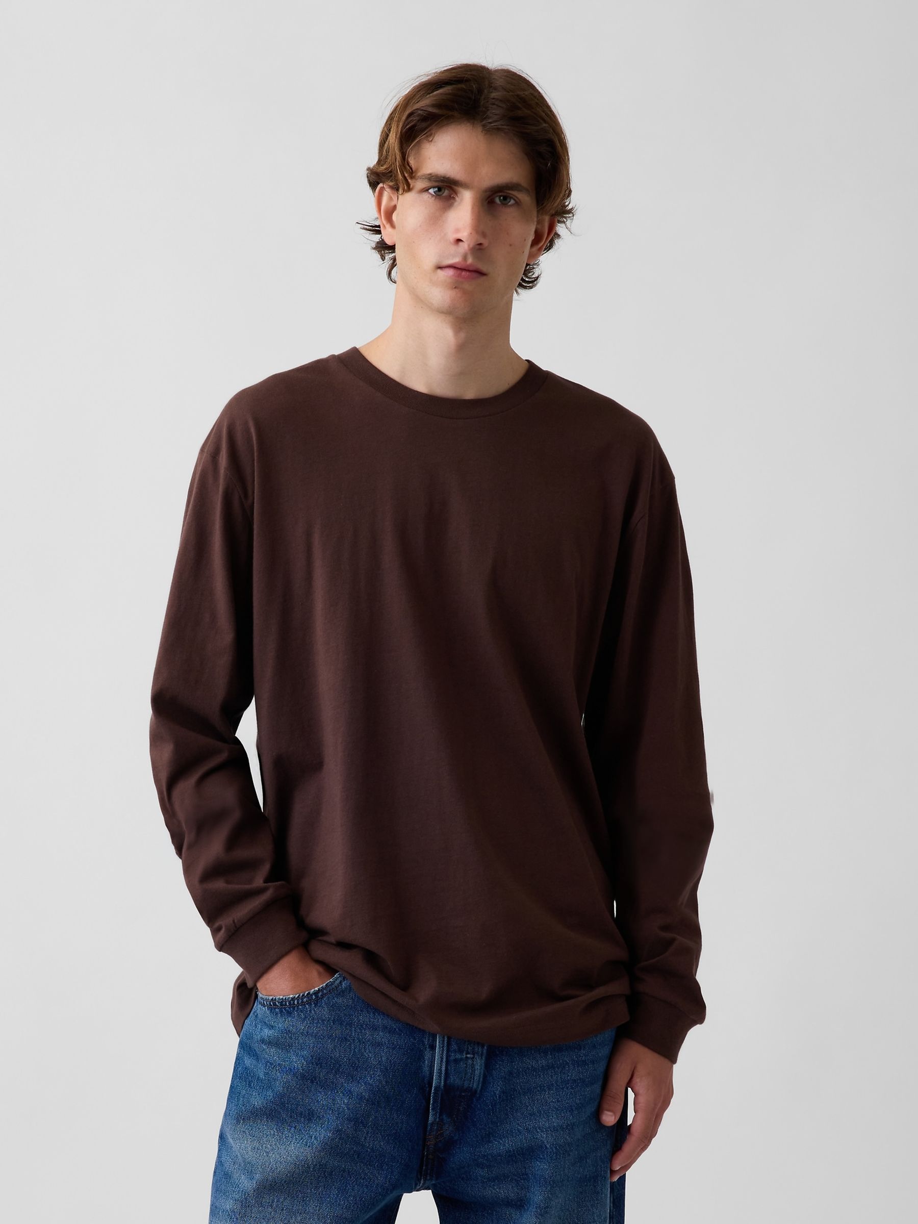 Brown Long Sleeve T-Shirt - Image 1 of 4