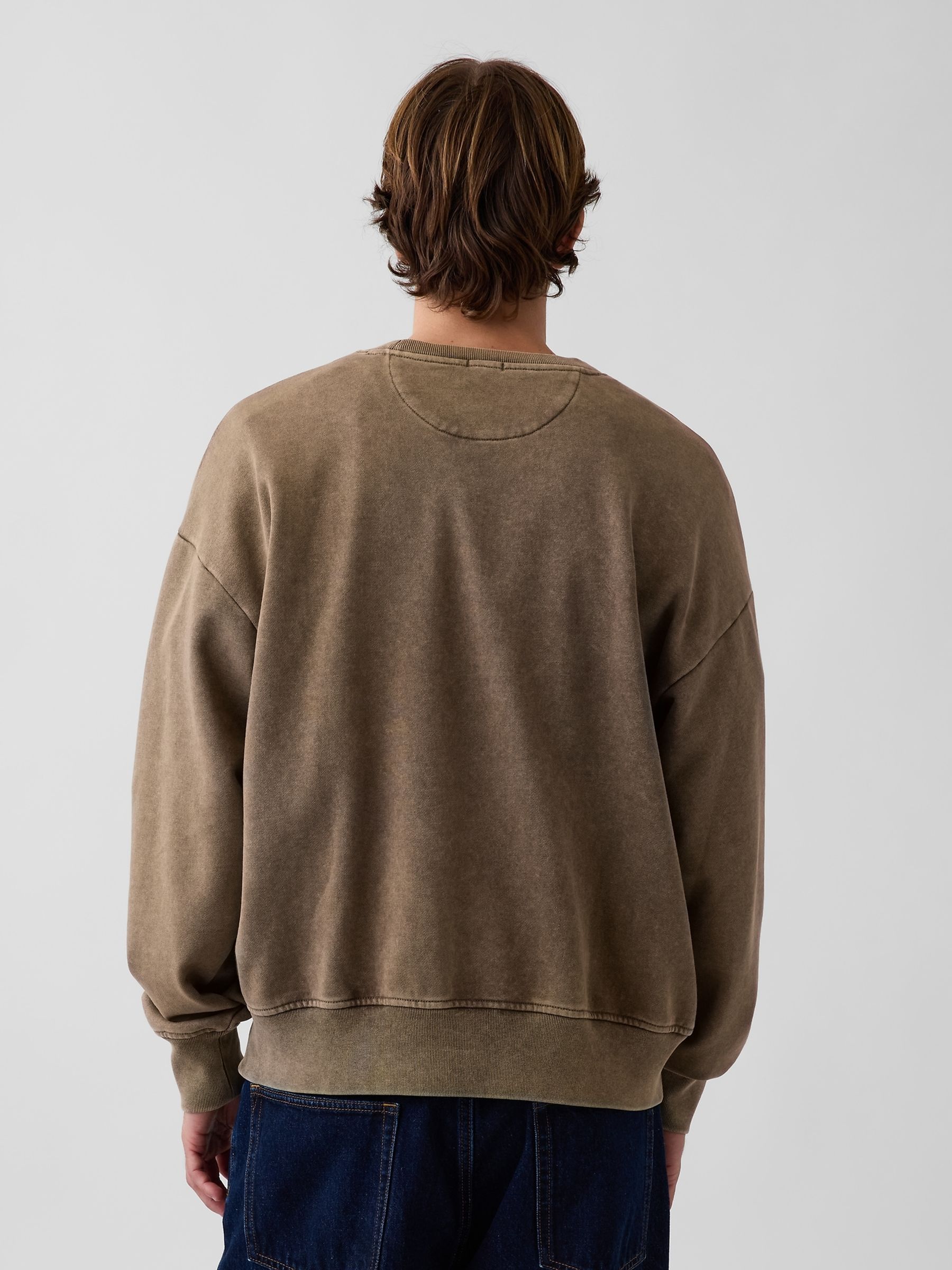 Brown Heavyweight Oversized Logo Sweatshirt - Image 2 of 5