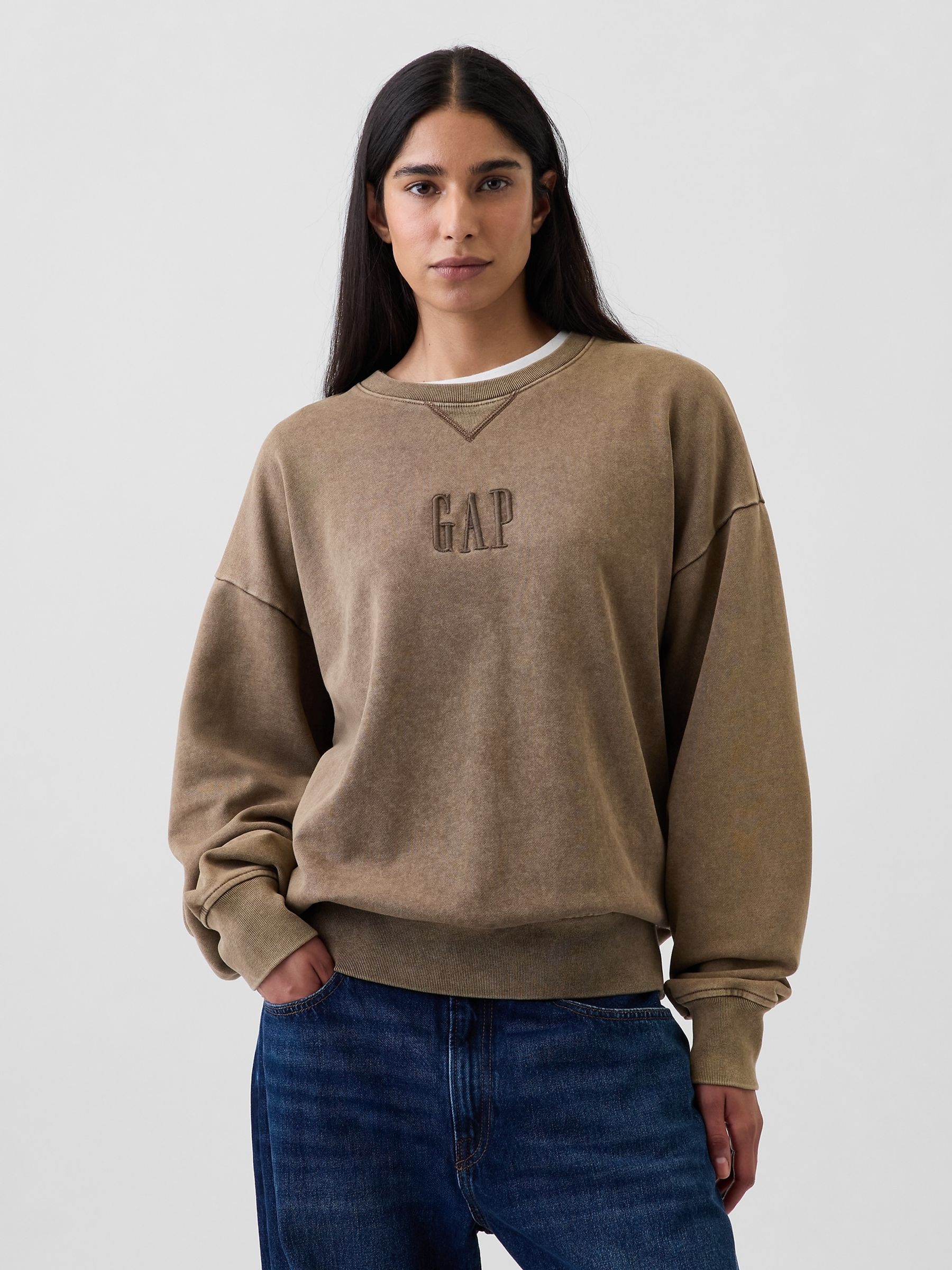Brown Heavyweight Oversized Logo Sweatshirt - Image 5 of 5