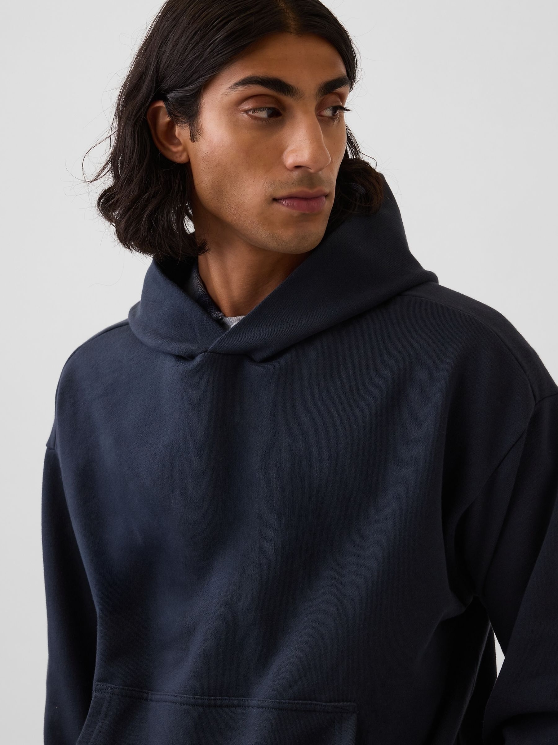 Navy Heavyweight Oversized Hoodie - Image 4 of 4