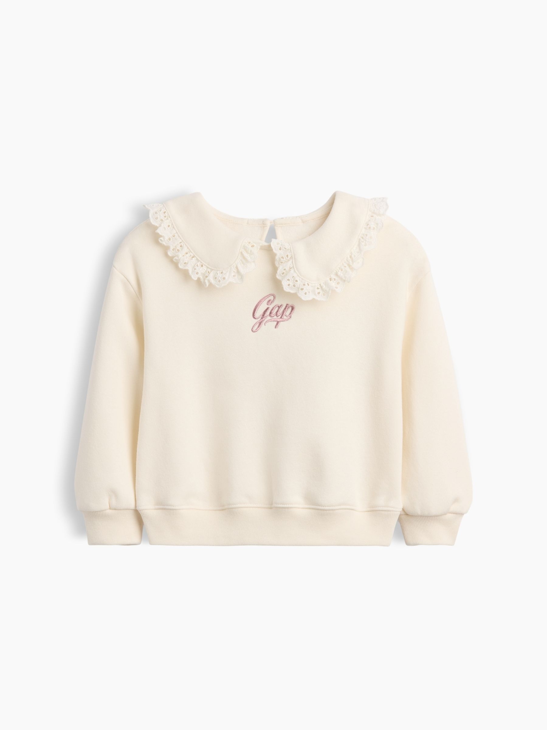 Cream Vintage Soft Collared Logo Sweatshirt - Image 1 of 2