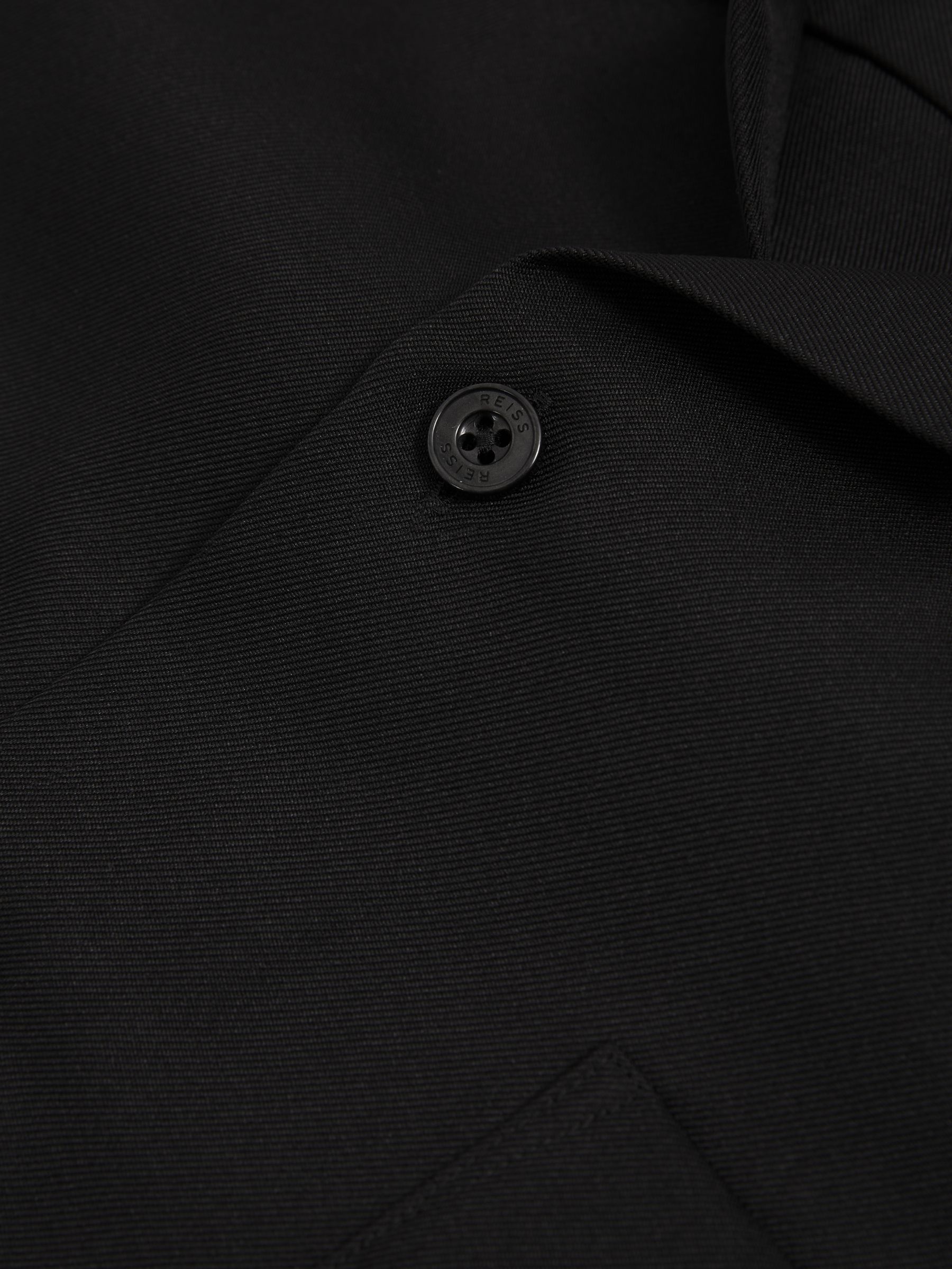 Cuban Collar Button-Through Shirt in Black - Image 5 of 5