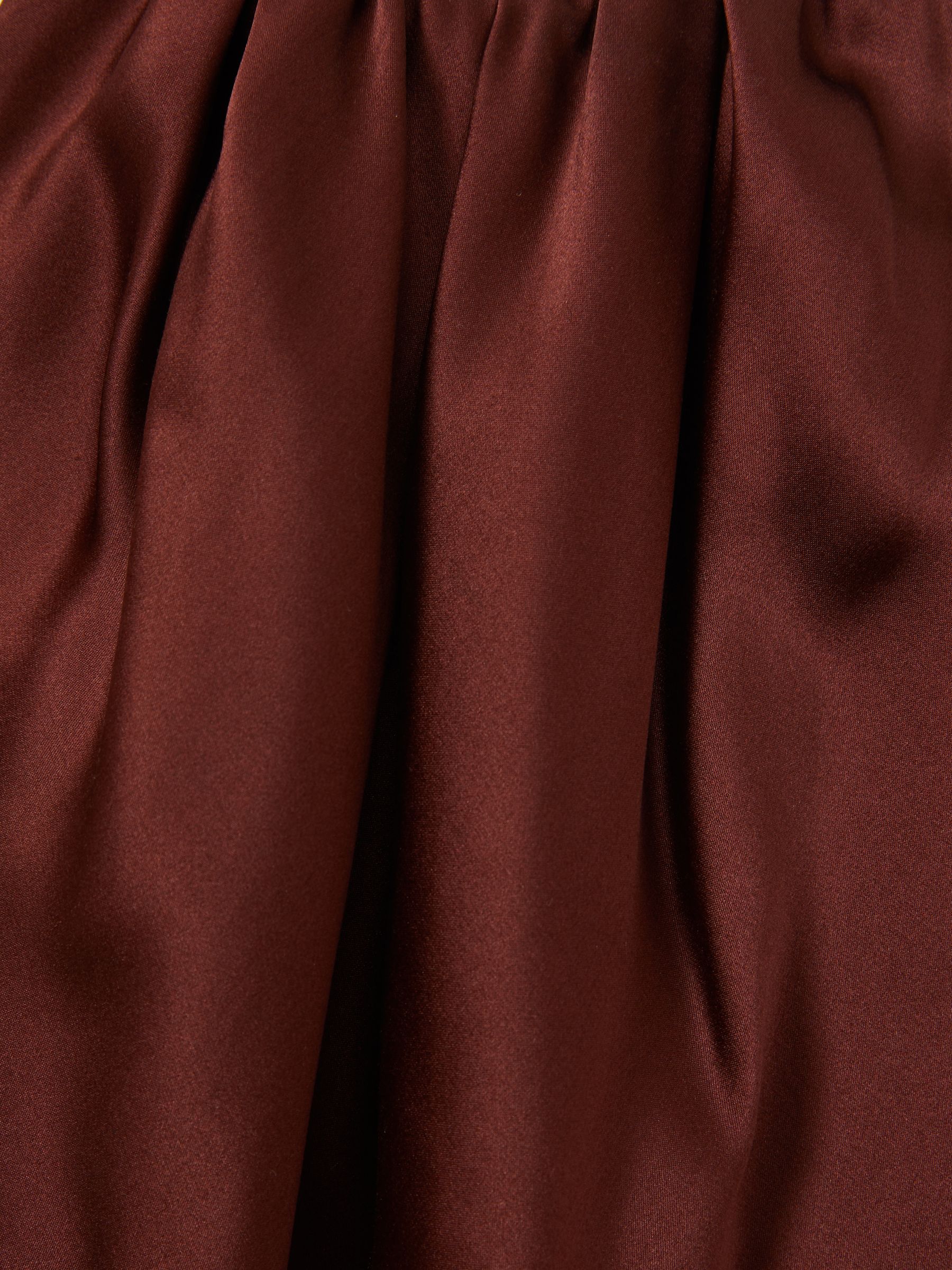 Silk Satin Halter Neck Top in Brown - image 5
