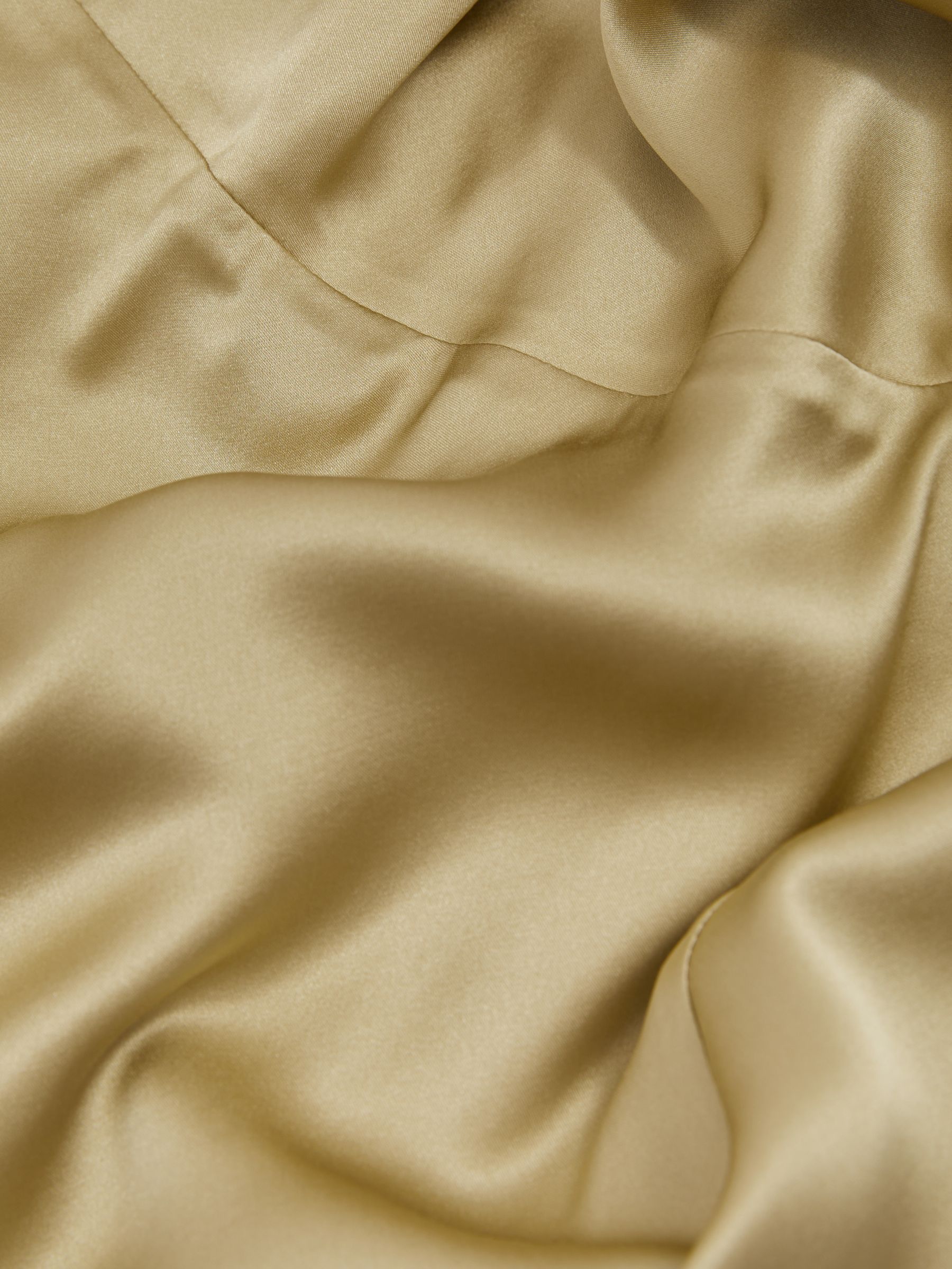 Marcel Olive Paige Olive Silk Satin Cowl Neck Midi Dress - Image 4 of 4