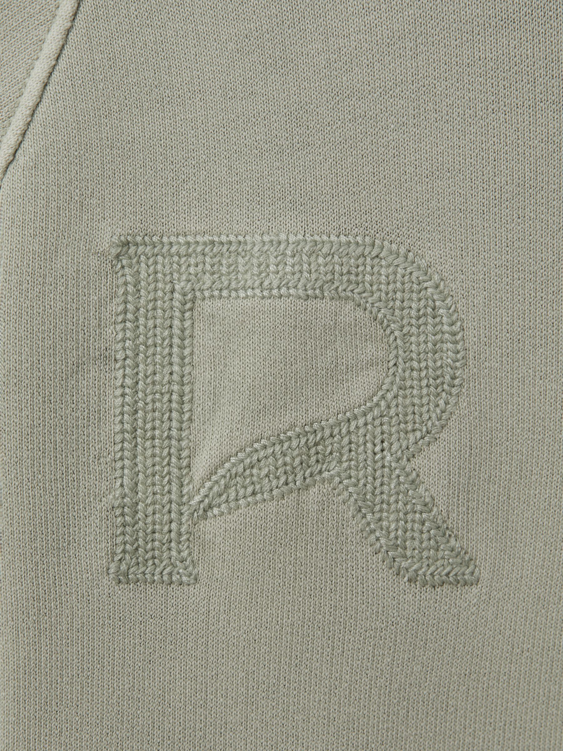 4-9 yrs Garment Dyed Cotton Hoodie in Sage - Image 4 of 4