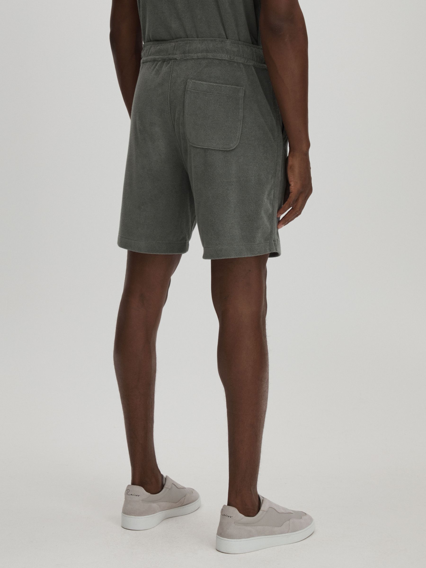 Terry Drawstring Shorts in Grey - image 5