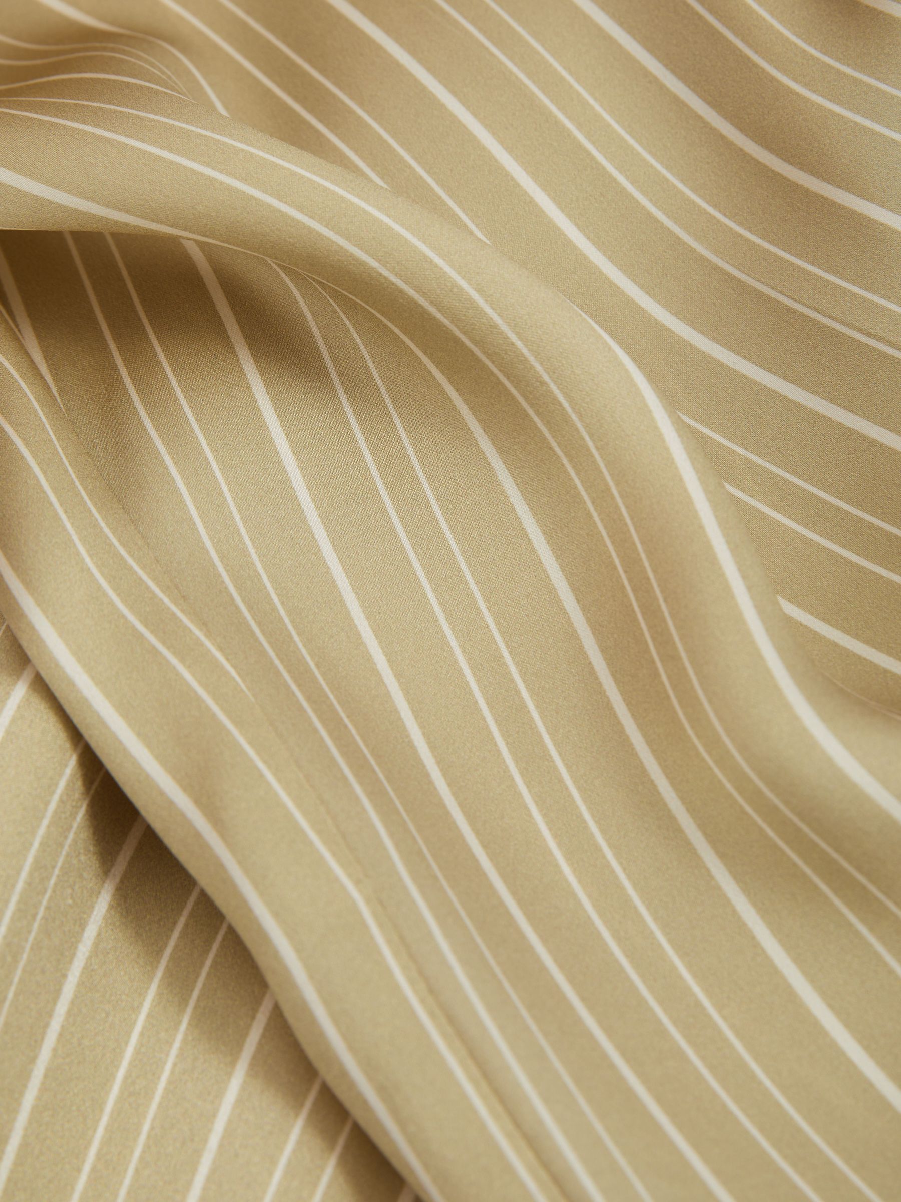 Garrett Olive Paige Silk Striped Wide Leg Trousers - Image 5 of 5