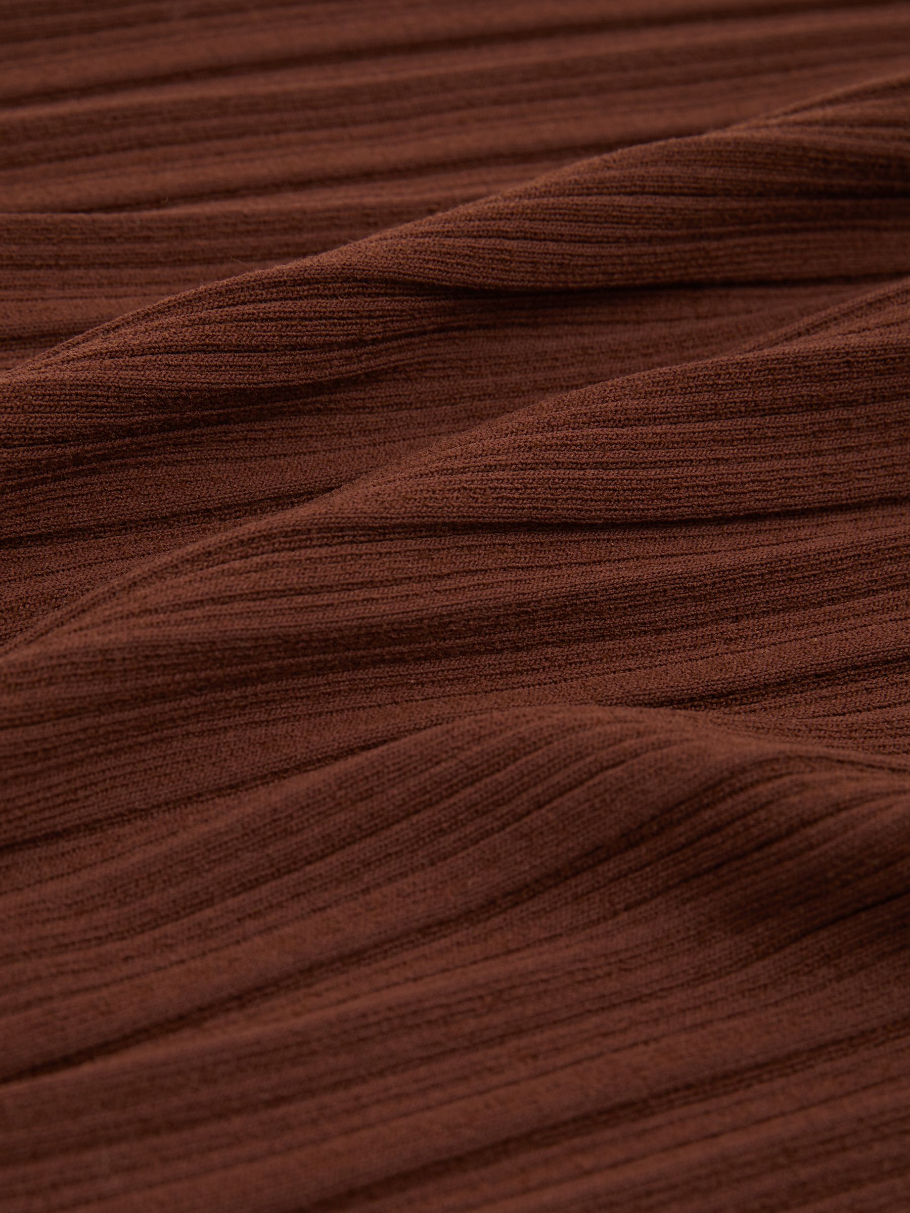 Sapphia Brown Paige Ribbed Bodycon Midi Brown Dress - Image 5 of 5