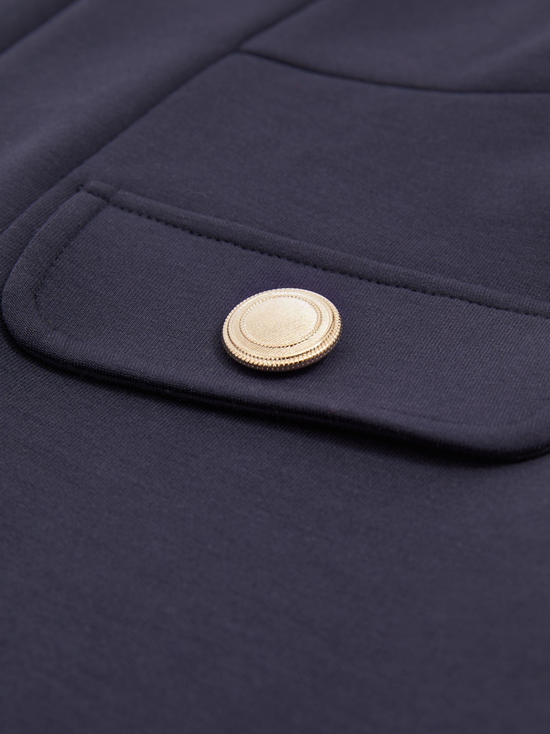 4-9 yrs Jersey Puff Sleeve Dress in Navy - Image 4 of 4