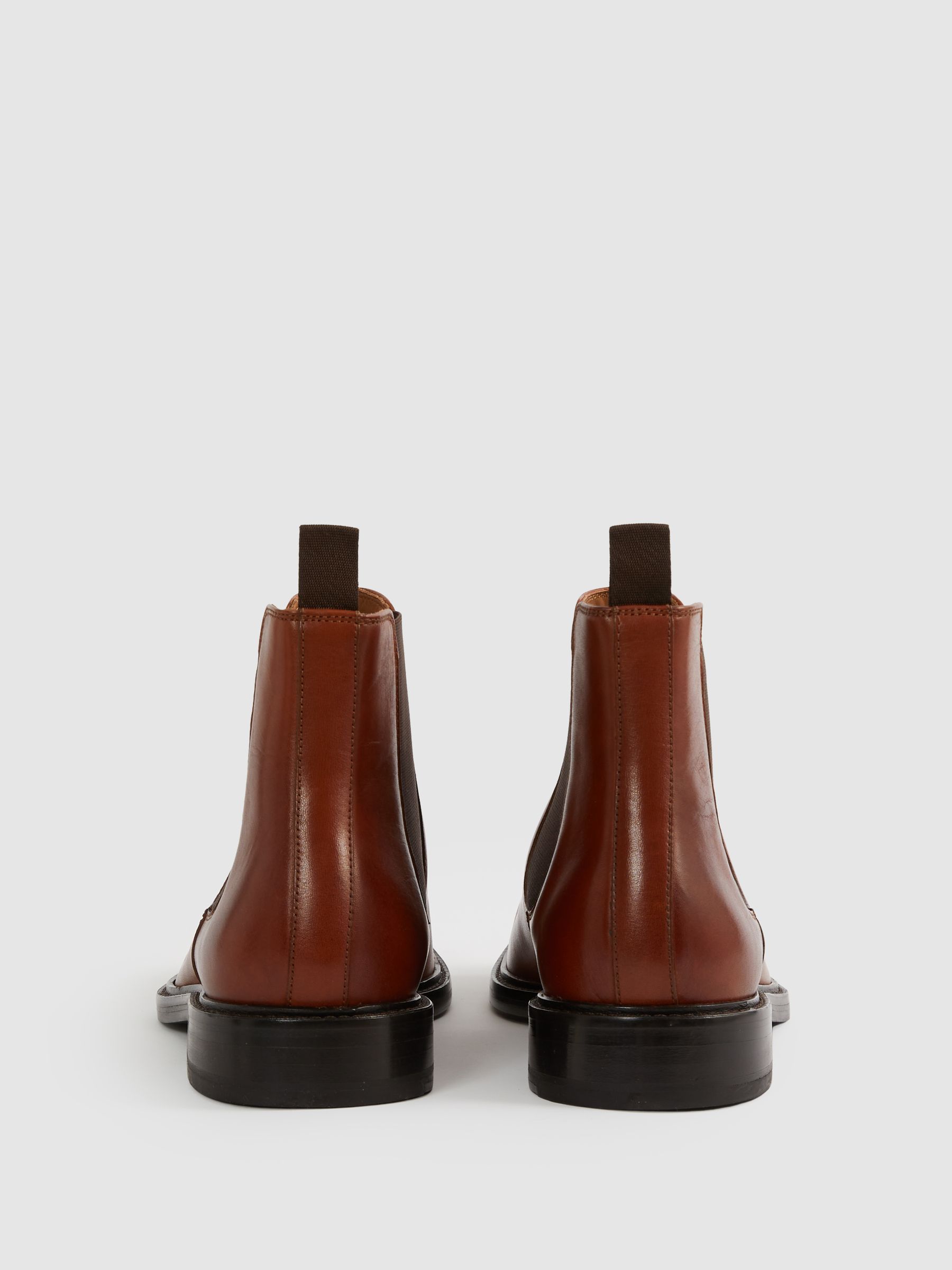 Leather Chelsea Boots in Light Tan - Image 3 of 4
