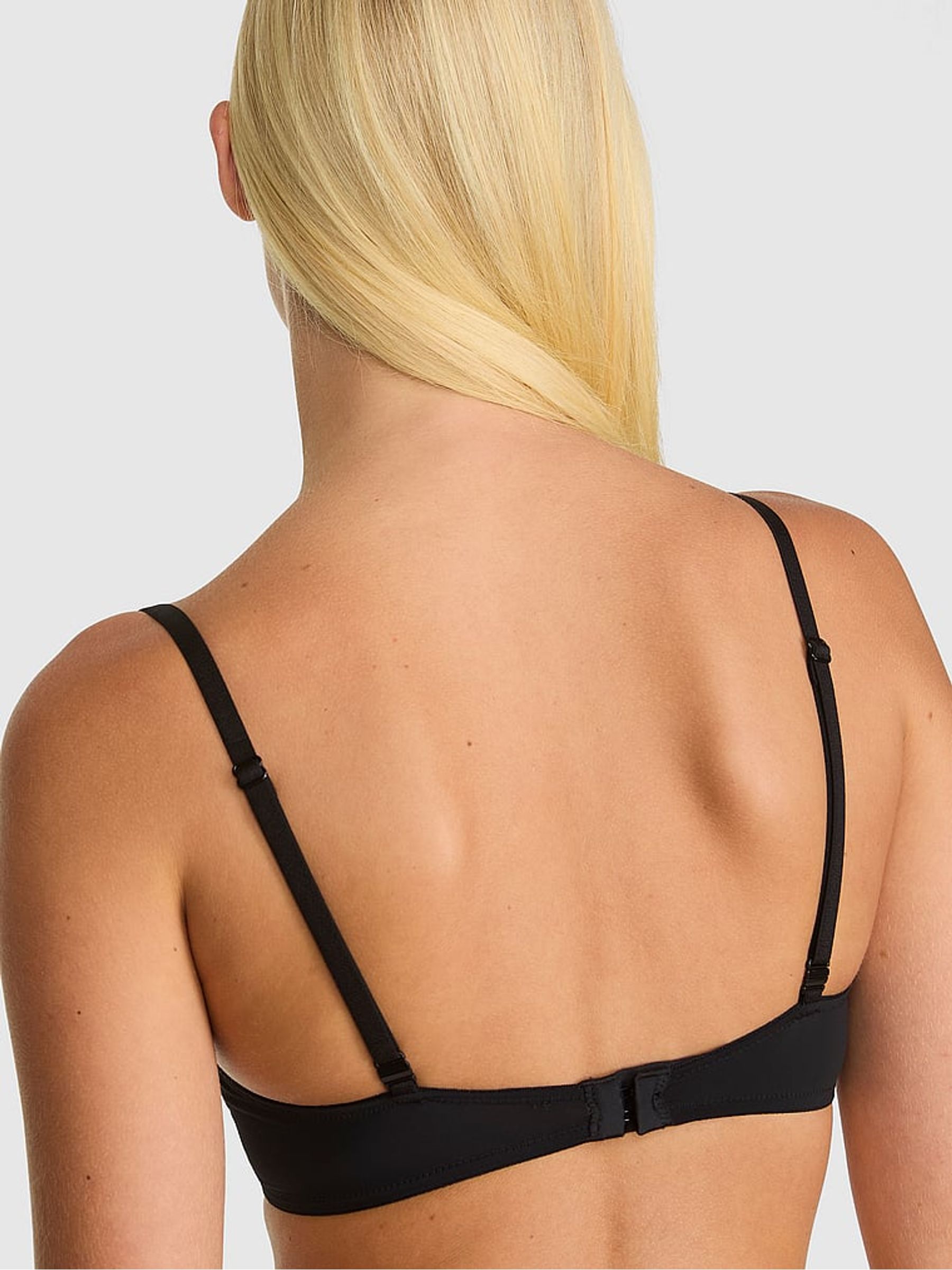 Black Logo Adjustable Cleavage Bra - Image 3 of 3