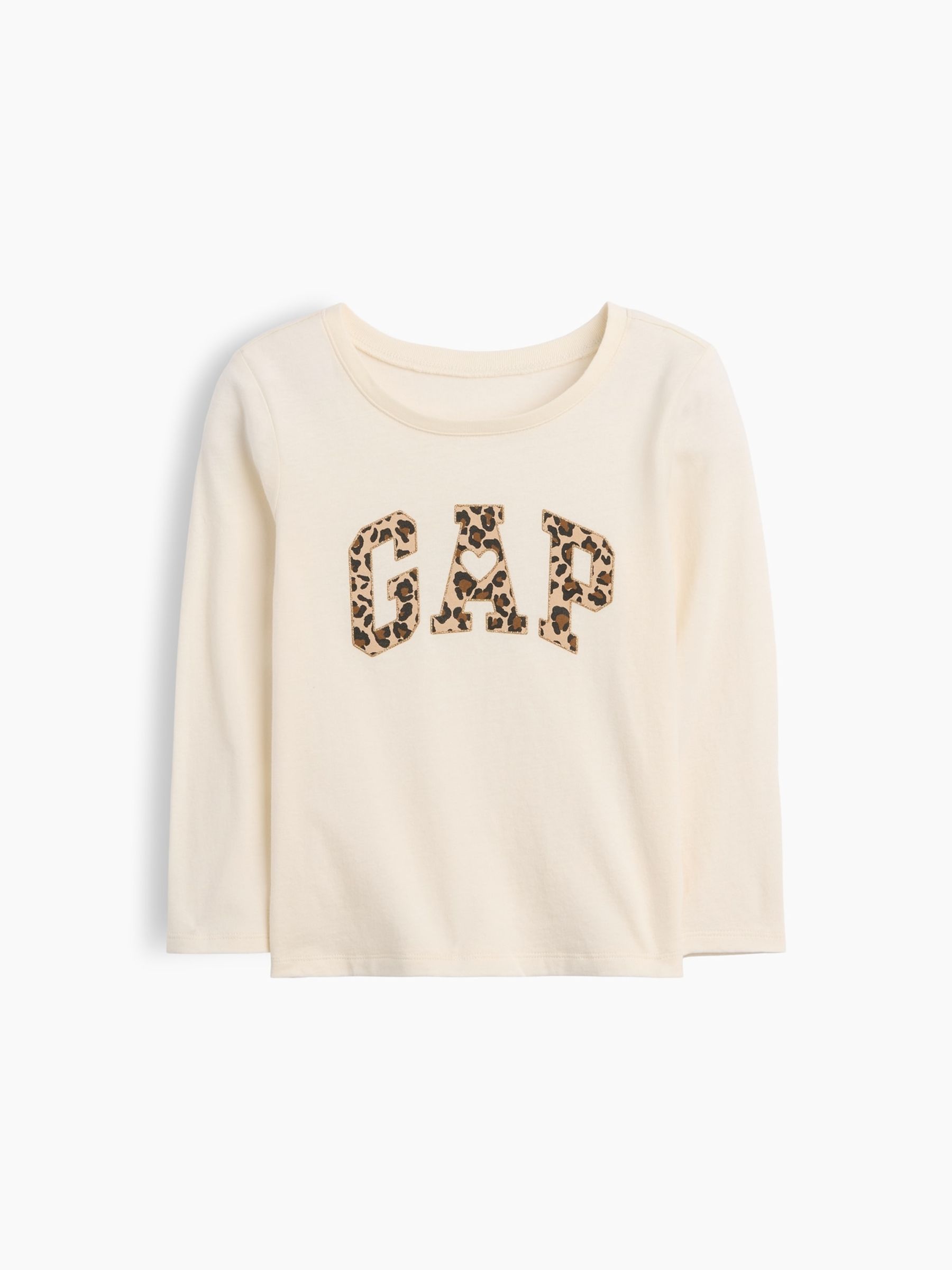 Cream Leopard Graphic Long Sleeve T-Shirt - Image 1 of 3 Cream Leopard Graphic Long Sleeve T-Shirt - Image 1 of 3