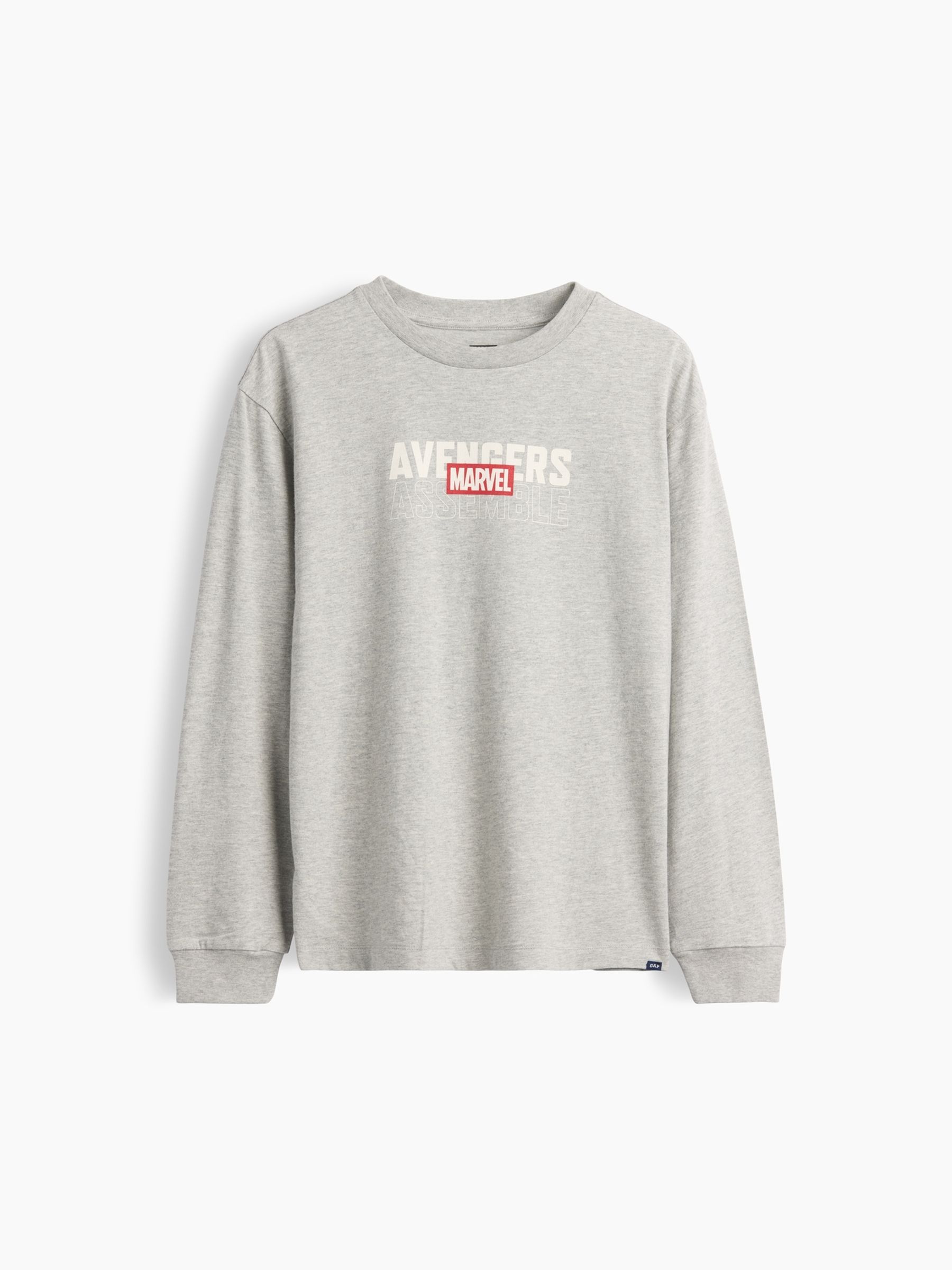 Grey Marvel Relaxed Graphic Long Sleeve T-Shirt - Image 1 of 3 Grey Marvel Relaxed Graphic Long Sleeve T-Shirt - Image 1 of 3