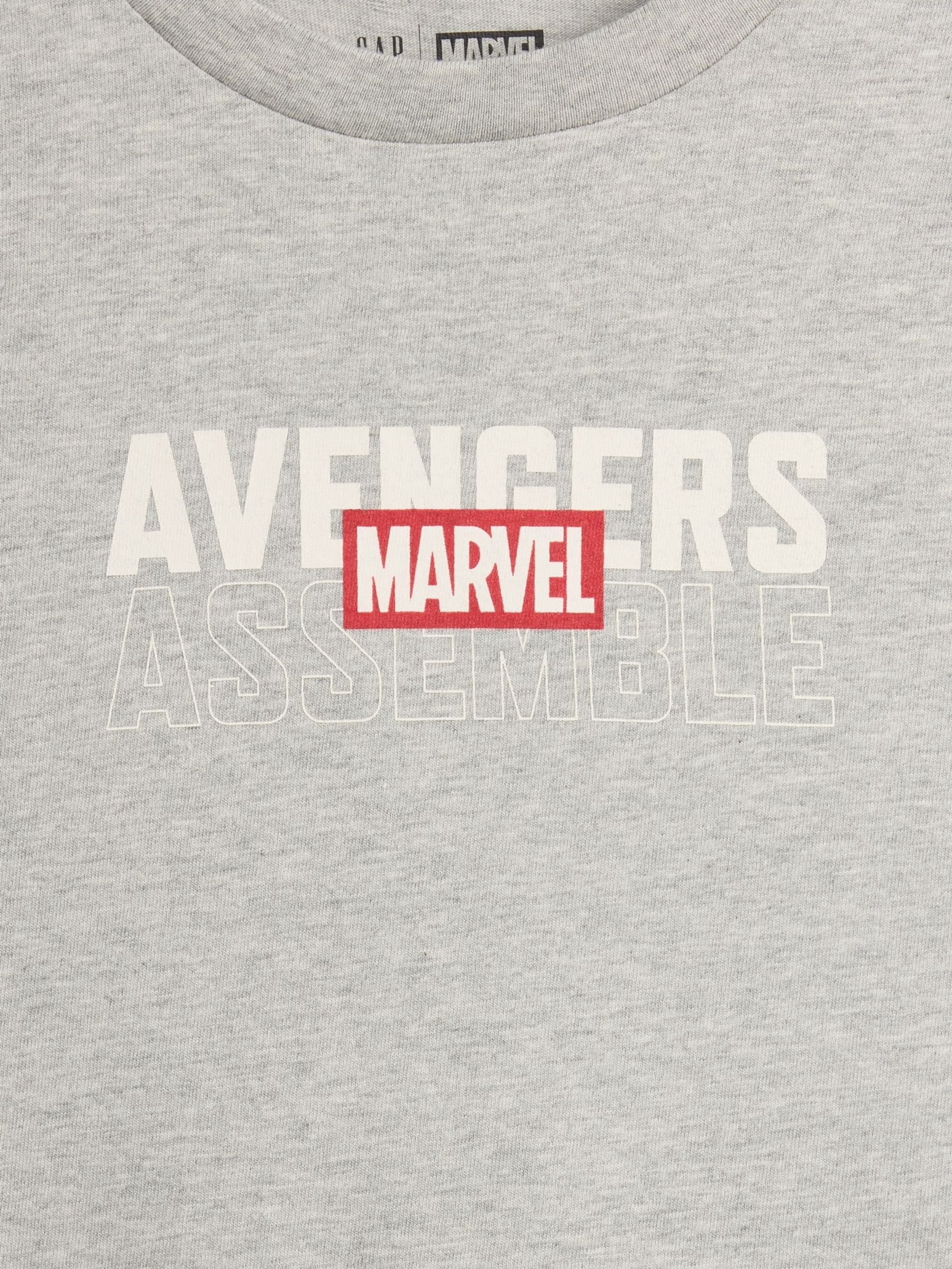 Grey Marvel Relaxed Graphic Long Sleeve T-Shirt - Image 3 of 3 Grey Marvel Relaxed Graphic Long Sleeve T-Shirt - Image 3 of 3