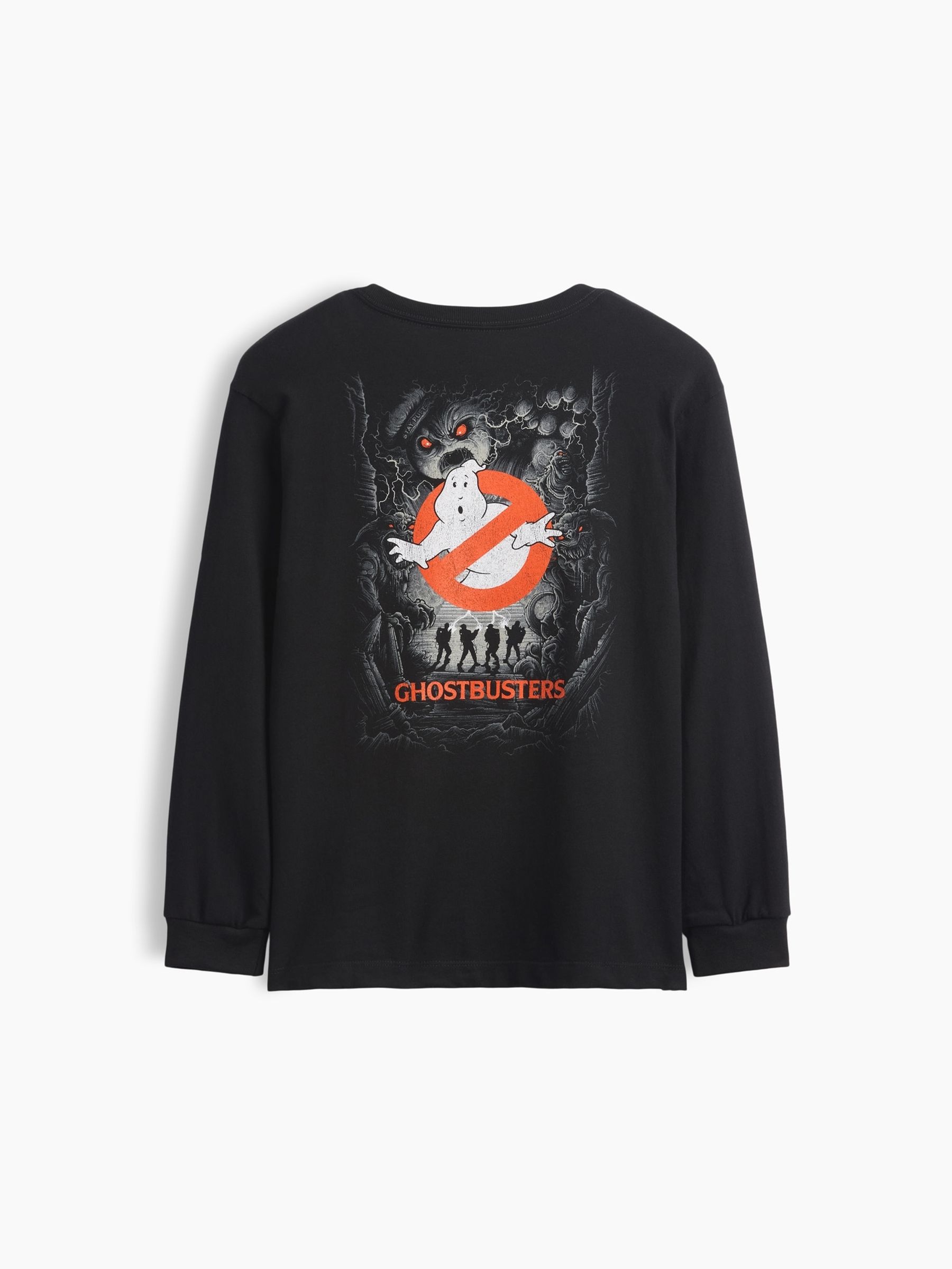 Black Ghostbusters Relaxed Graphic Long Sleeve T-Shirt - Image 2 of 3