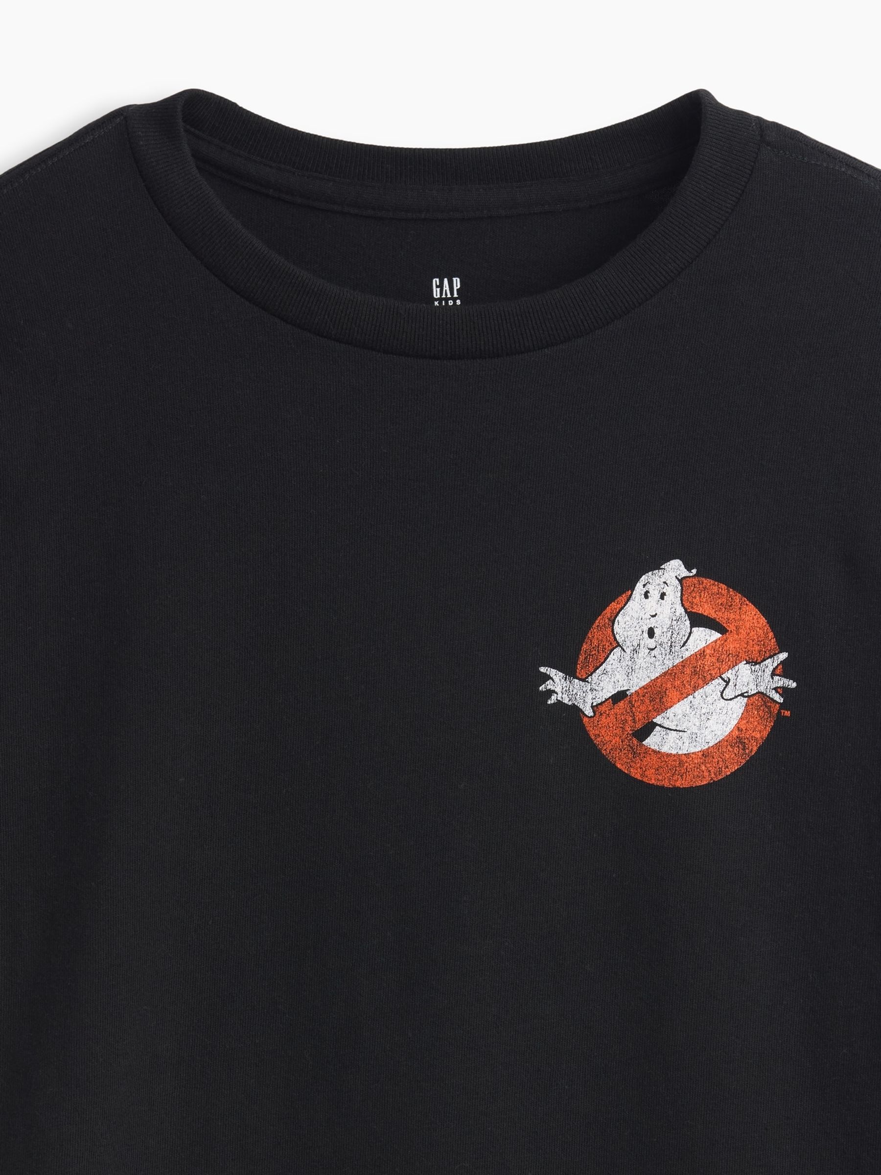Black Ghostbusters Relaxed Graphic Long Sleeve T-Shirt - Image 3 of 3 Black Ghostbusters Relaxed Graphic Long Sleeve T-Shirt - Image 3 of 3