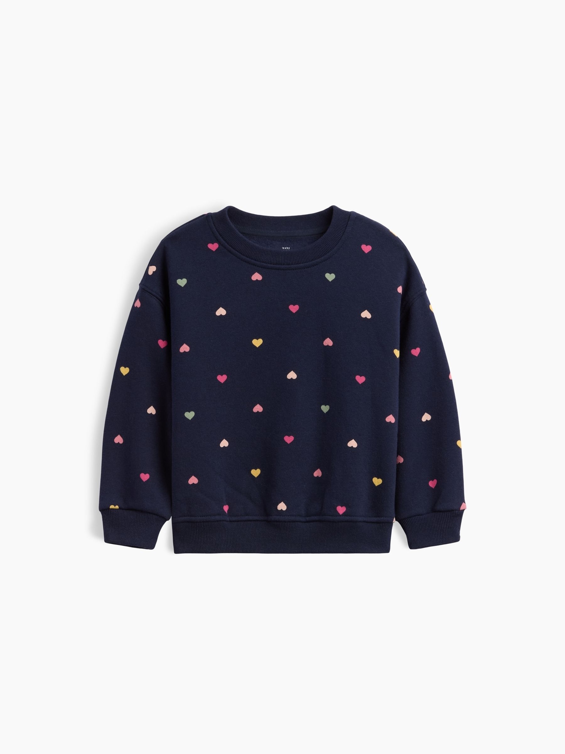 Navy Hearts Vintage Soft Print Sweatshirt - Image 1 of 2