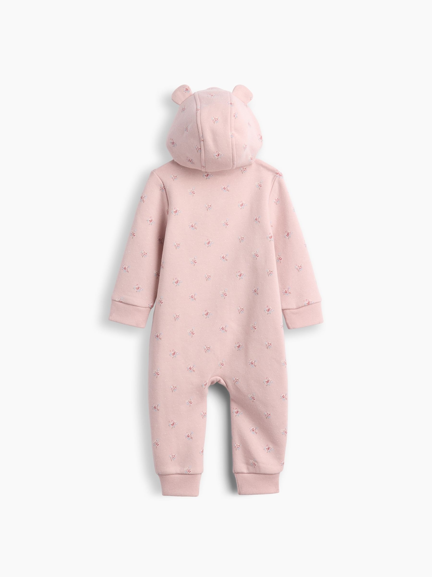 Pink Floral Vintage Soft Logo Hooded One-Piece - Image 2 of 3