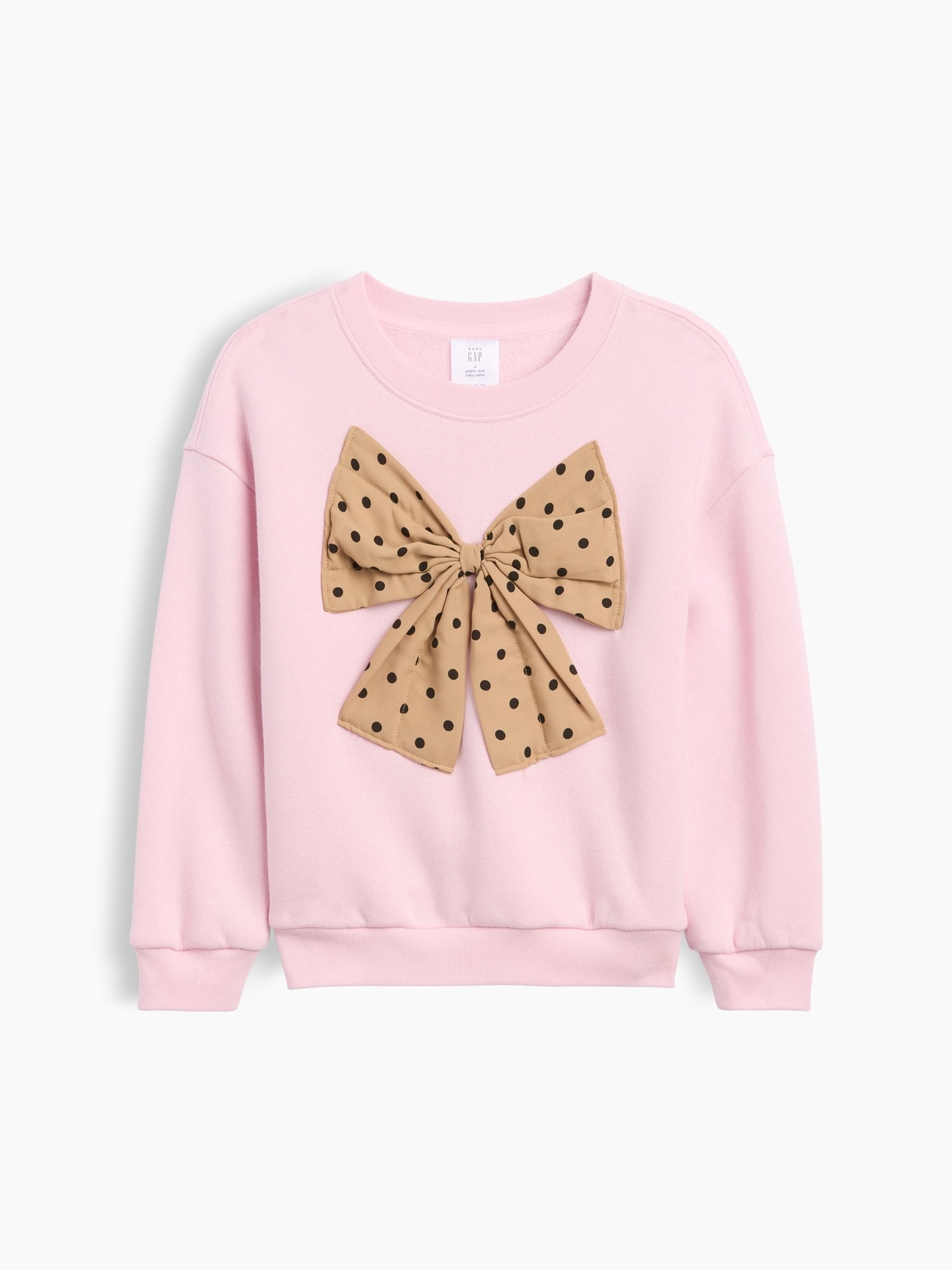 Pink Bow Vintage Soft Print Sweatshirt - Image 1 of 3 Pink Bow Vintage Soft Print Sweatshirt - Image 1 of 3
