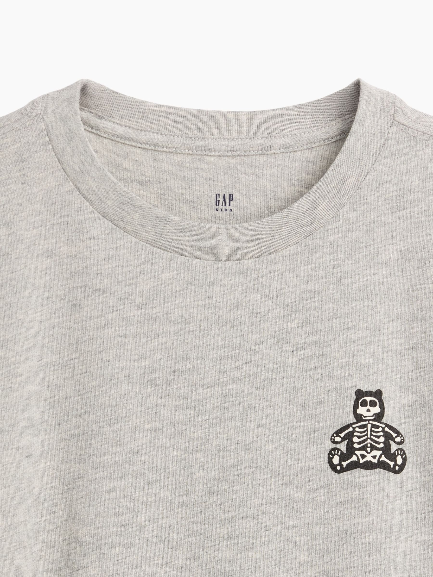 Grey Skeleton Graphic Long Sleeve T-Shirt - Image 3 of 3 Grey Skeleton Graphic Long Sleeve T-Shirt - Image 3 of 3