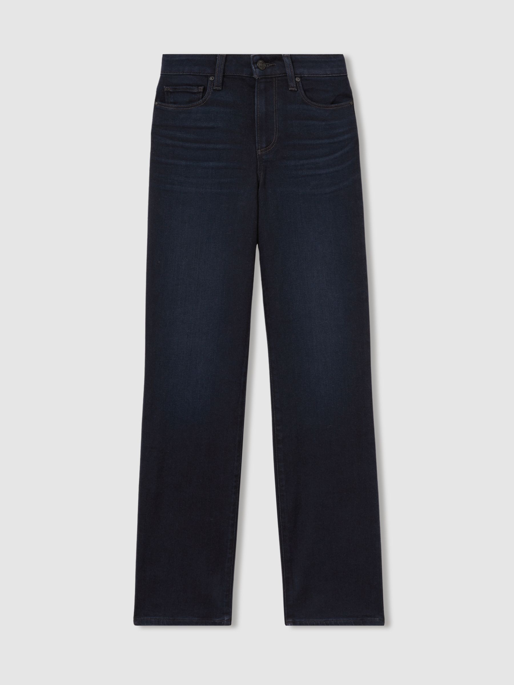 Paige High Rise Straight Leg Jeans in Duchess Blue - Image 1 of 2