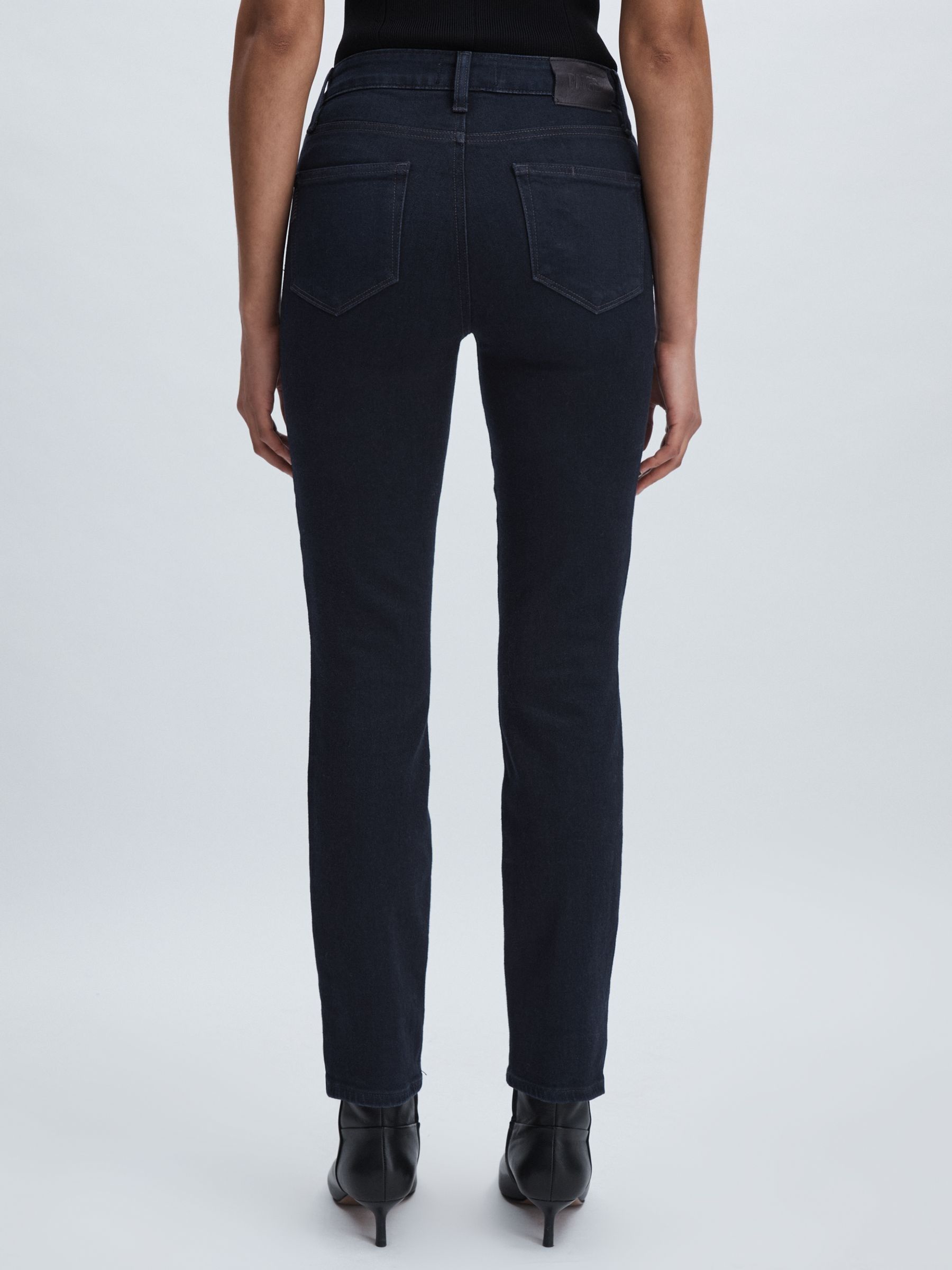 Paige High Rise Straight Leg Jeans in Duchess Blue - Image 5 of 6