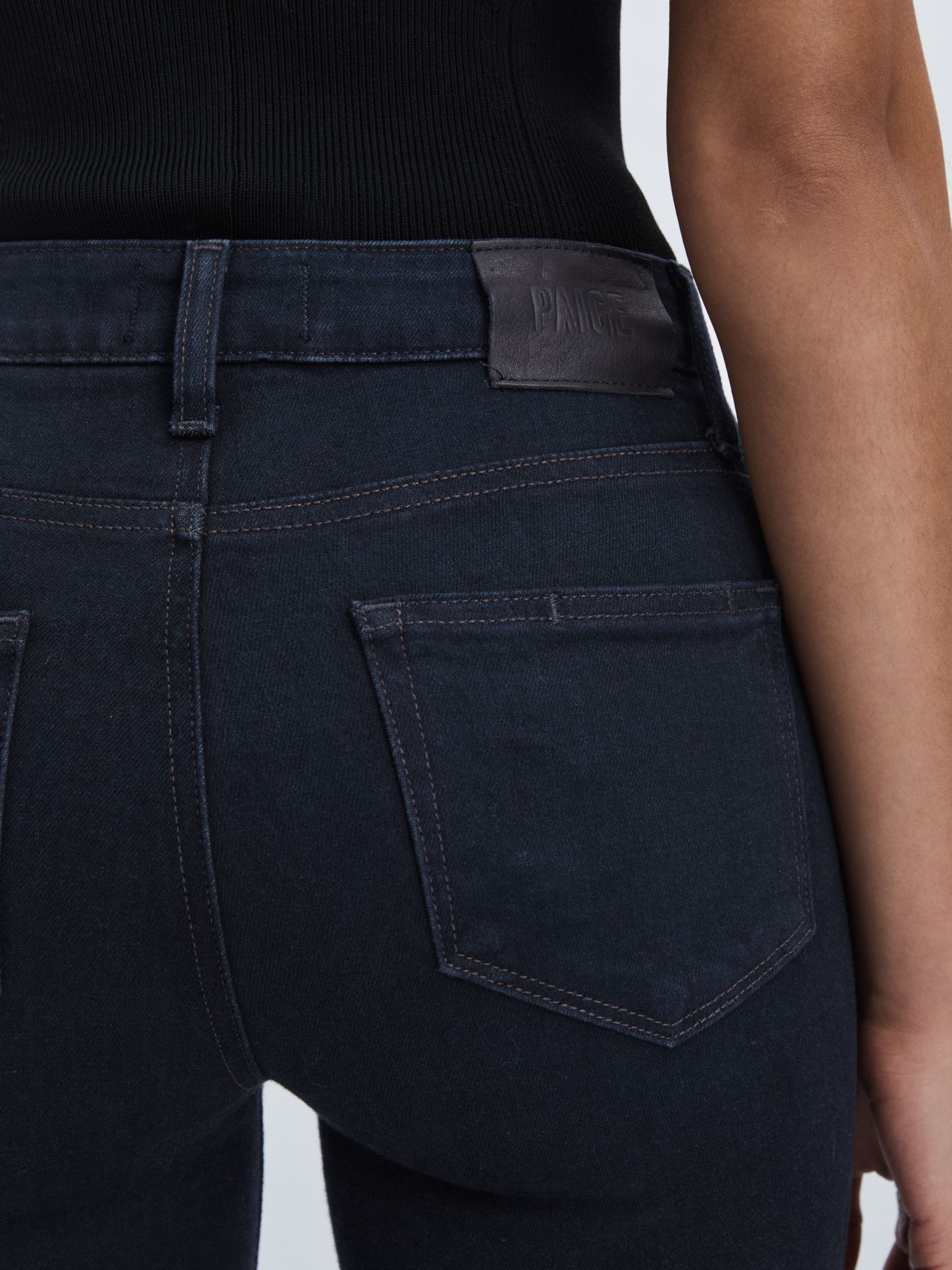 Paige High Rise Straight Leg Jeans in Duchess Blue - Image 6 of 6