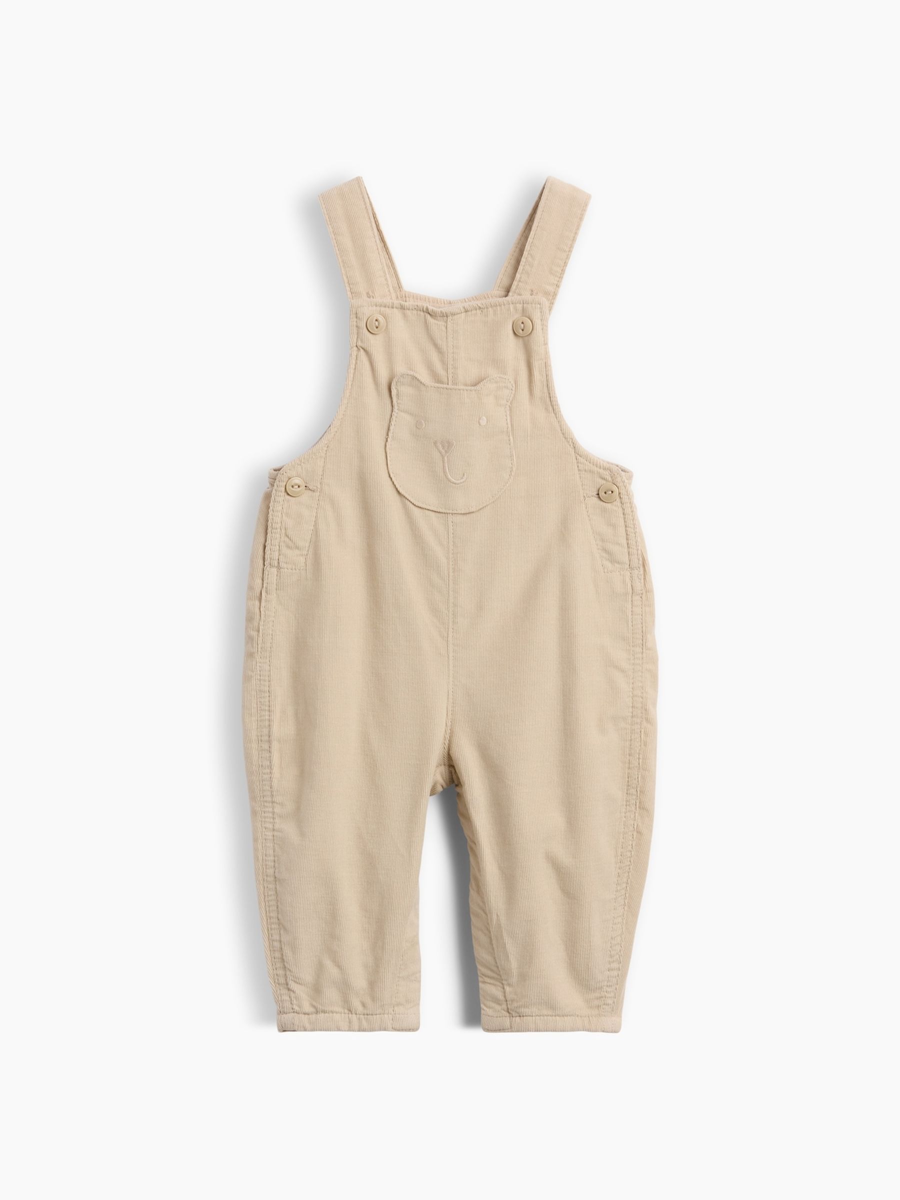 Blue Corduroy Bear Pocket Overalls - Image 1 of 3