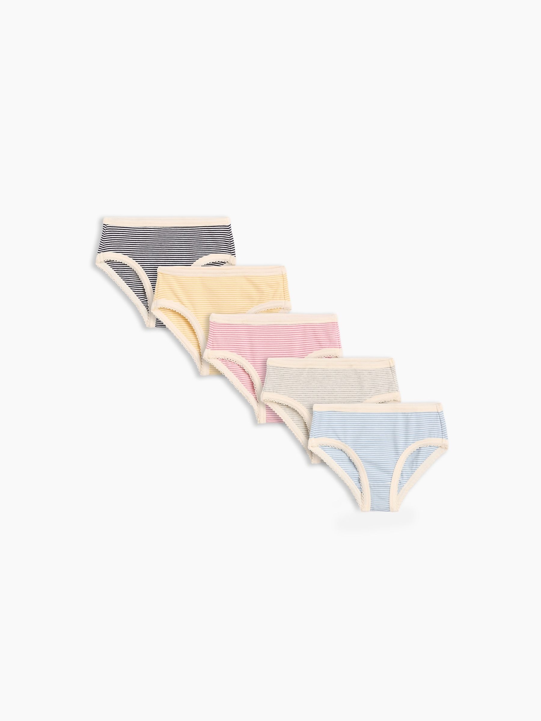 Blue Stretch Cotton Bikini Briefs 5-Pack - Image 1 of 2