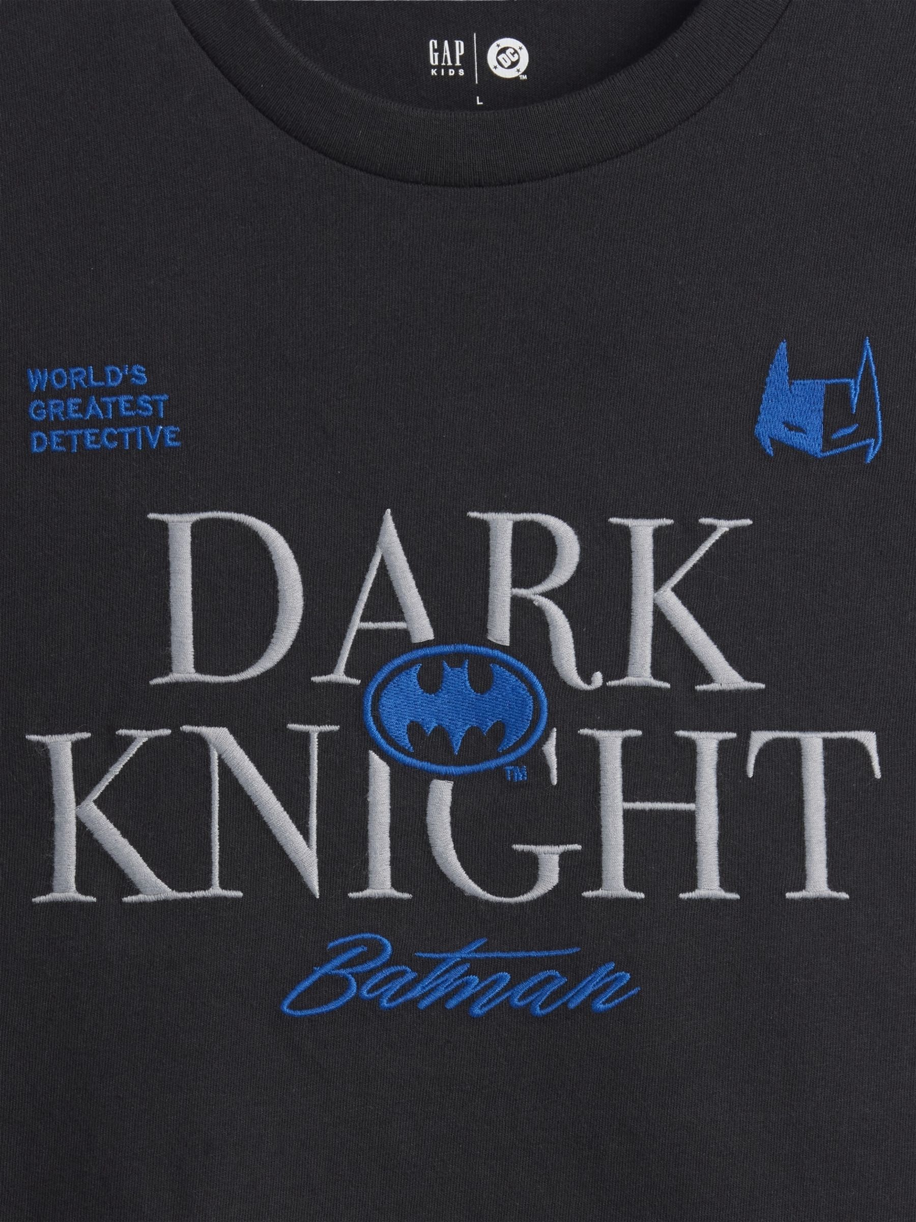 Black Batman Relaxed Graphic Long Sleeve T-Shirt - Image 3 of 3