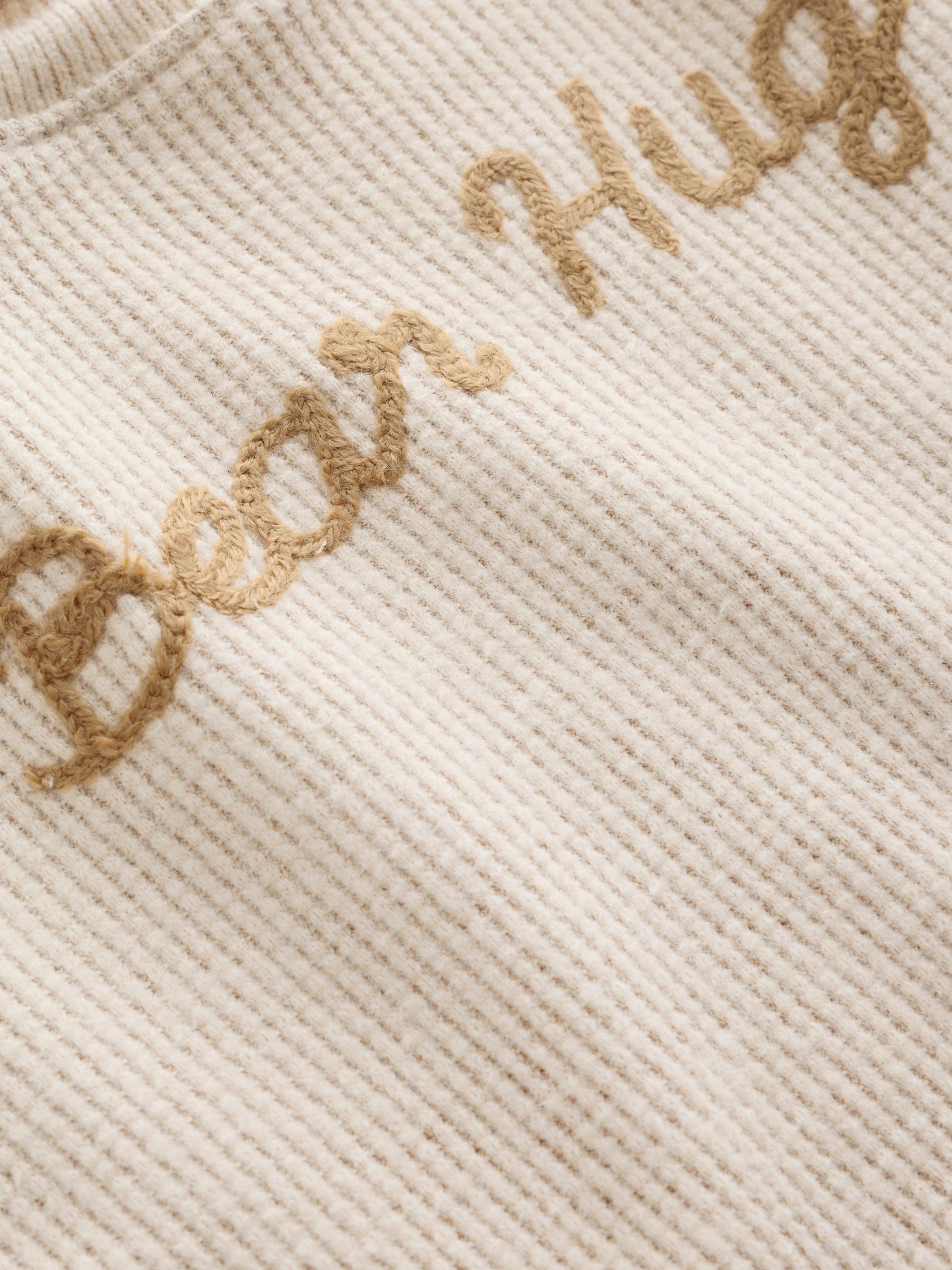 Cream Brannan Bear Waffle Knit Detail Outfit - Image 4 of 7