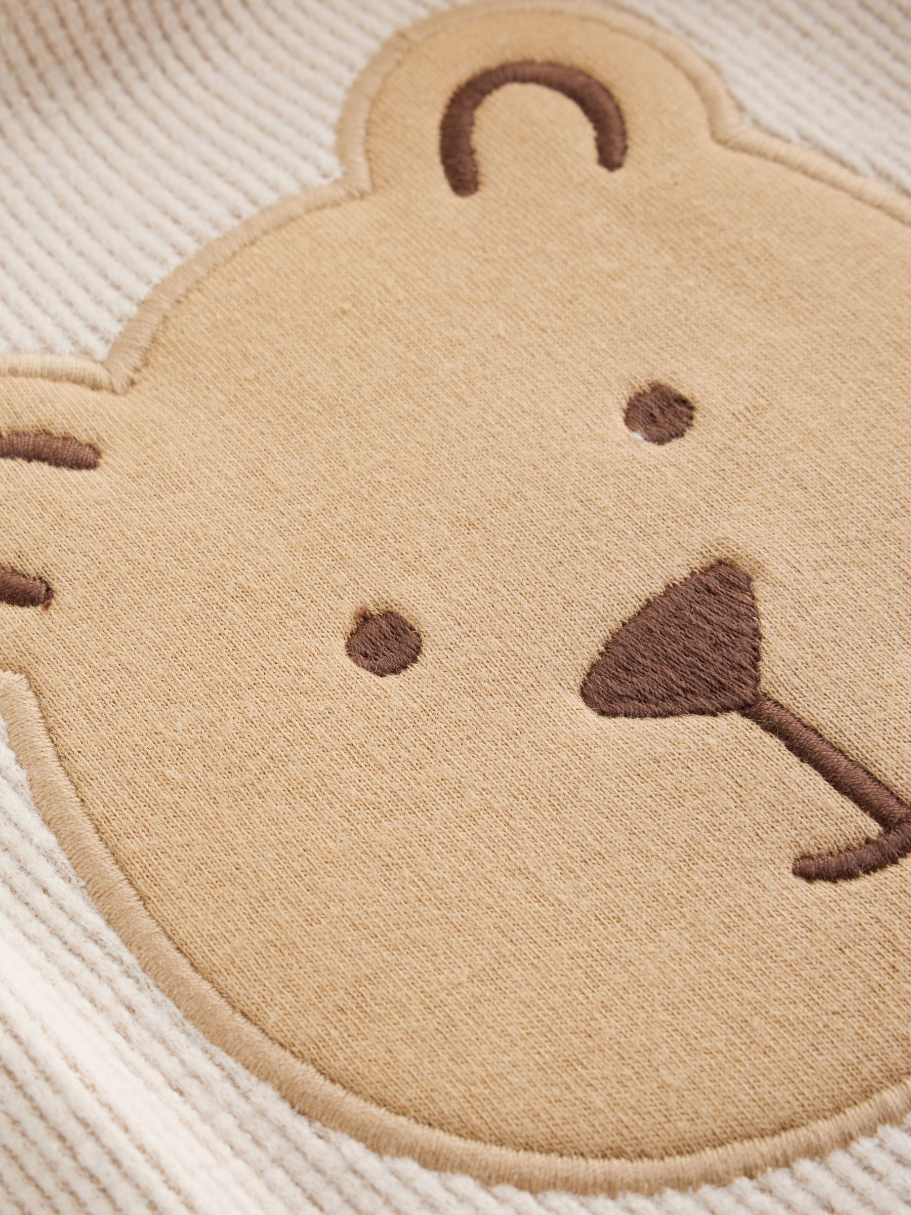Cream Brannan Bear Waffle Knit Detail Outfit - Image 6 of 7
