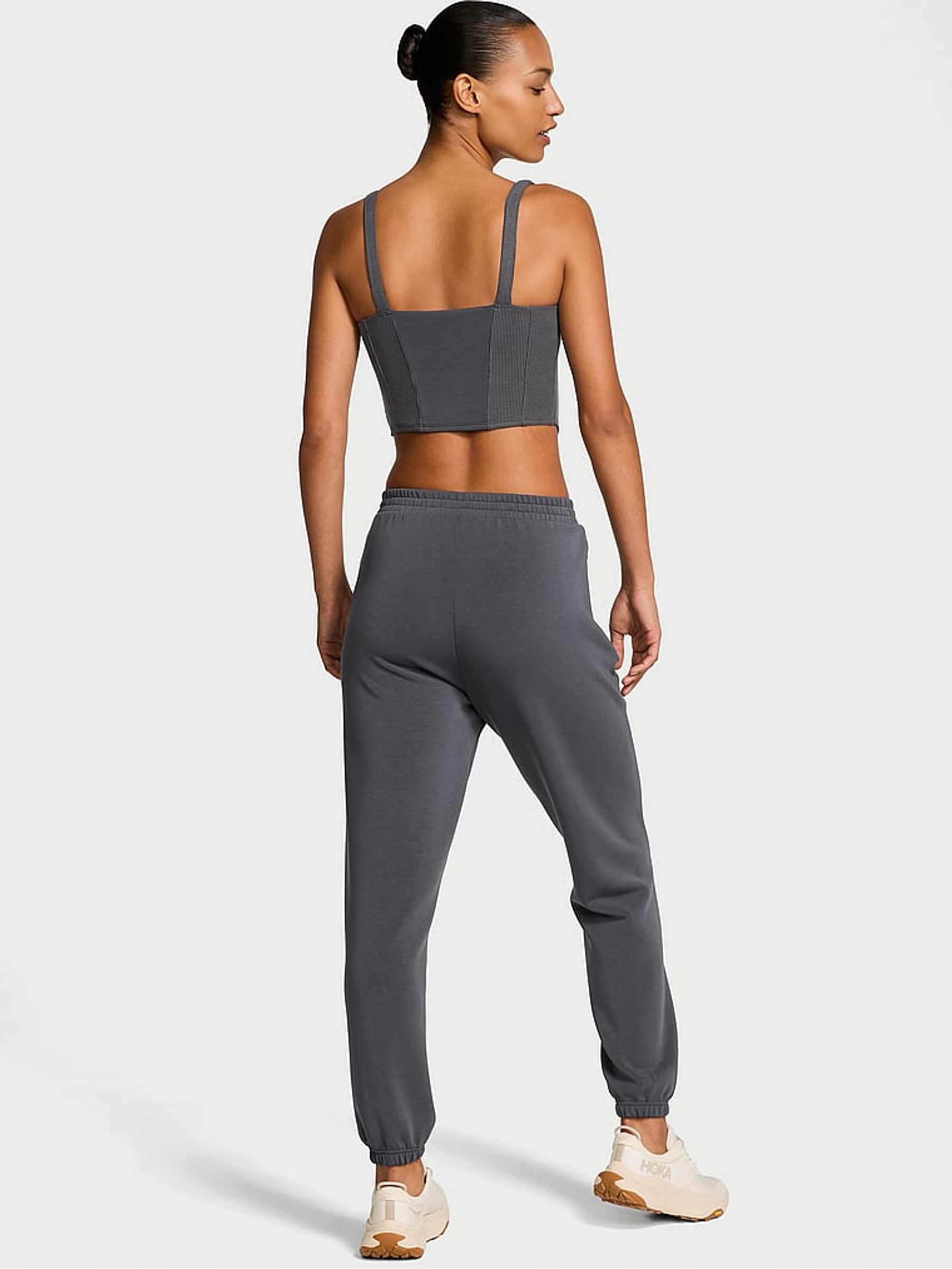 Pure Black Cuffed Featherweight Knit Joggers - Image 2 of 3