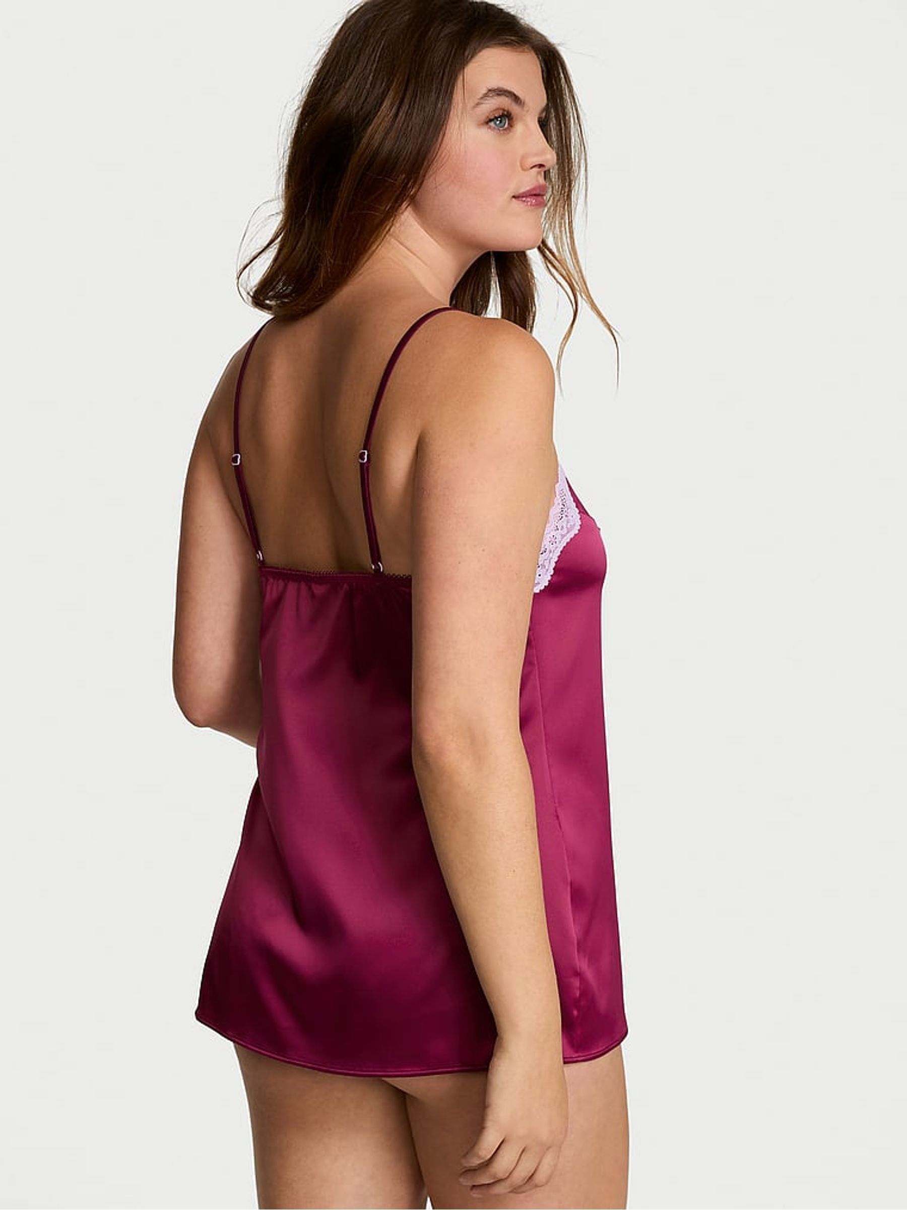 Campari Red Lace Slip Dress - Image 2 of 3
