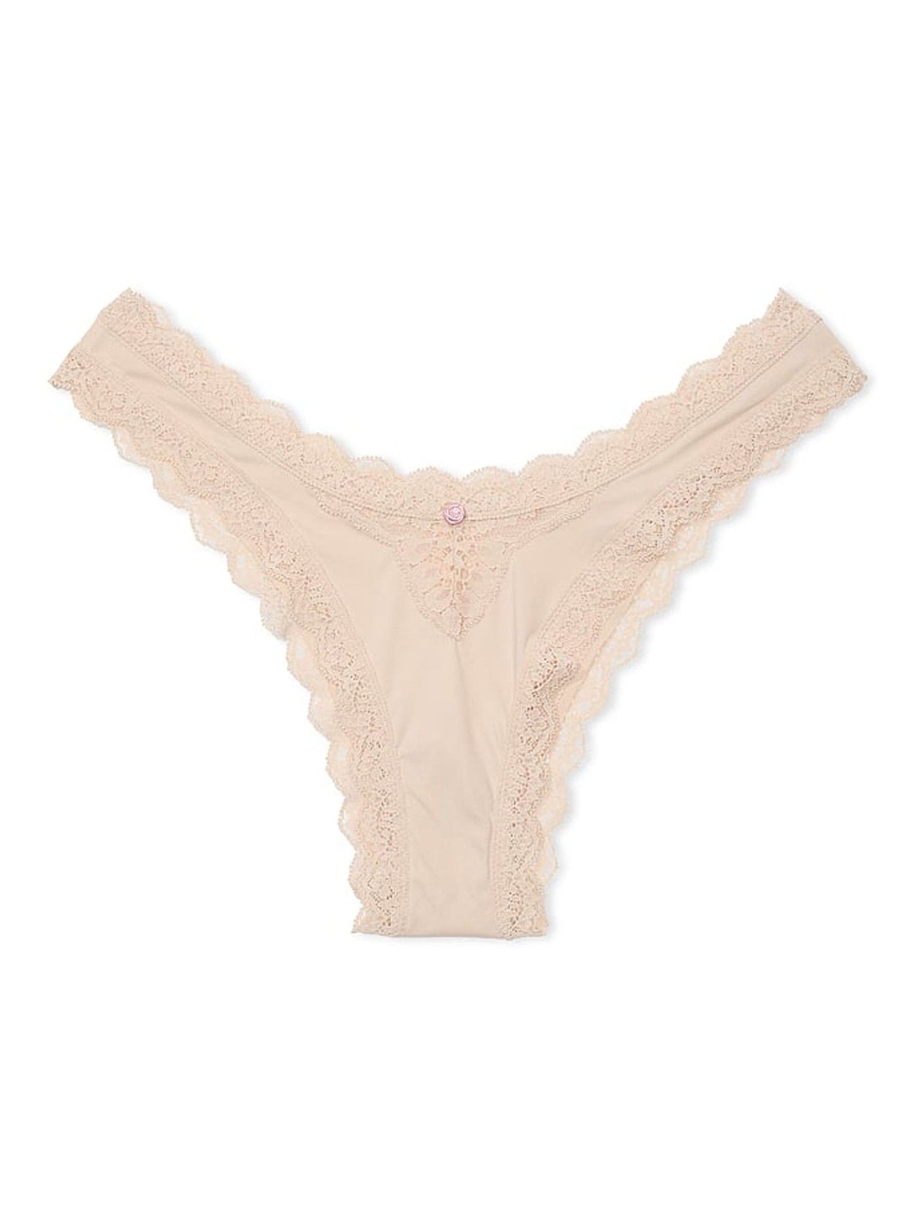 Marzipan Nude Lace Trim Brazilian Knickers - Image 3 of 3