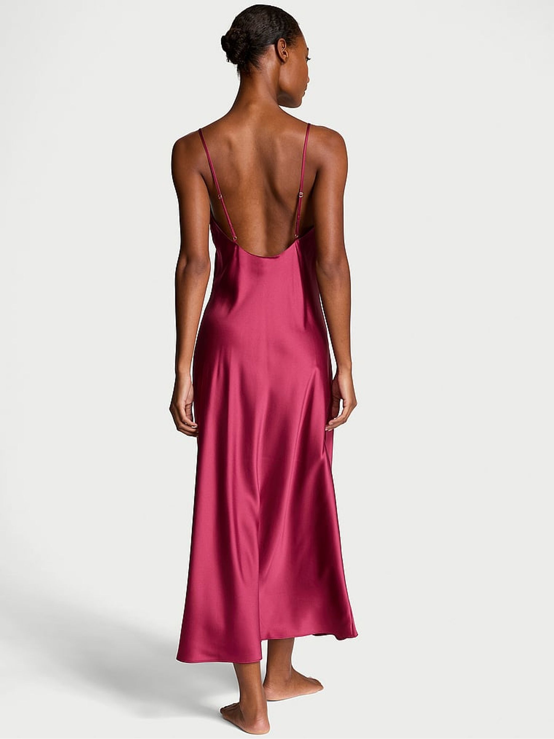 Campari Red Satin Maxi Slip - Image 2 of 3