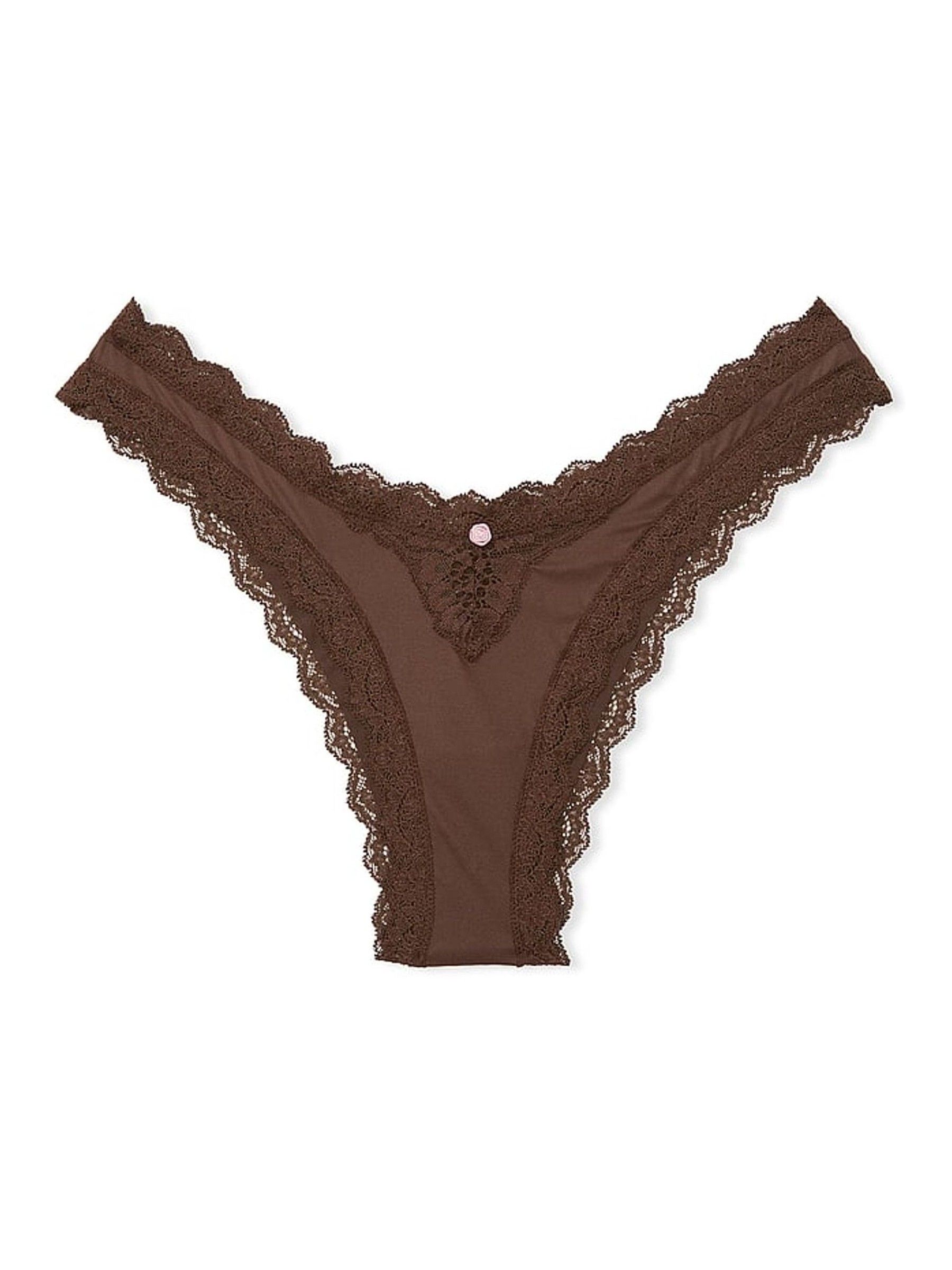 Ganache Nude Lace Trim Brazilian Knickers - Image 3 of 3
