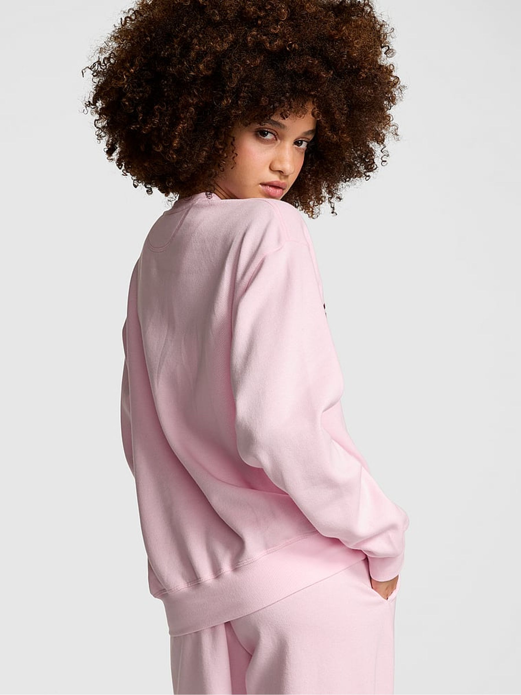 Pink Tulip Fleece Sweatshirt - Image 2 of 4