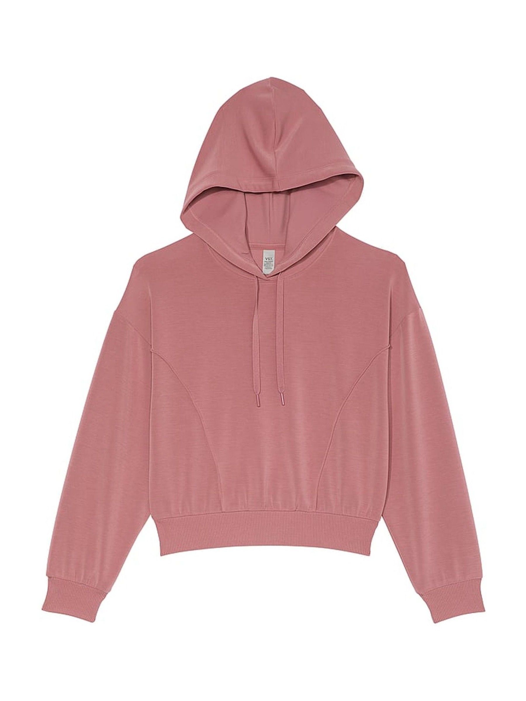Vintage Rose Pink Featherweight Knit Hoodie - Image 3 of 4