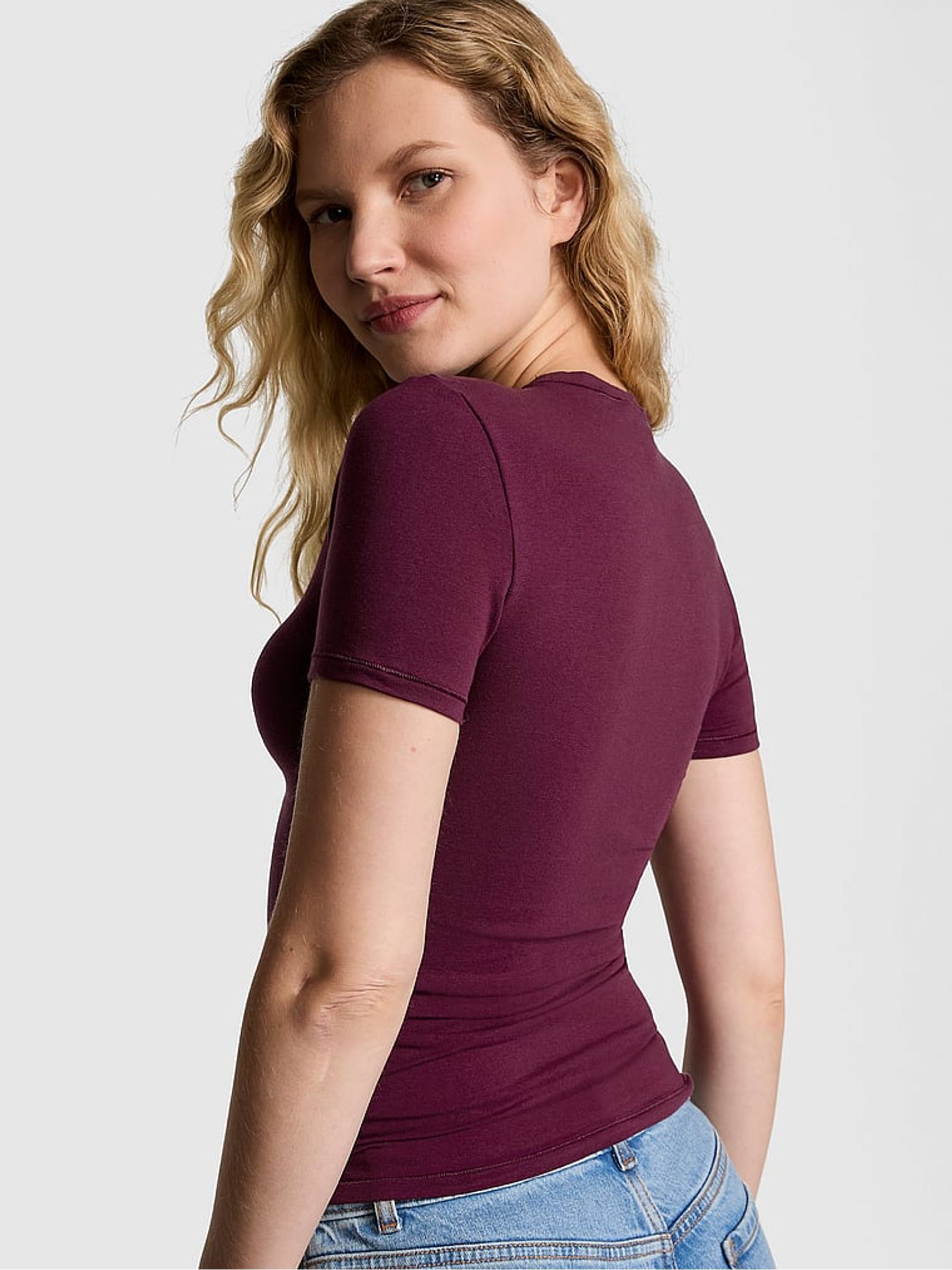 Purple Rose Cotton T-Shirt - Image 2 of 3